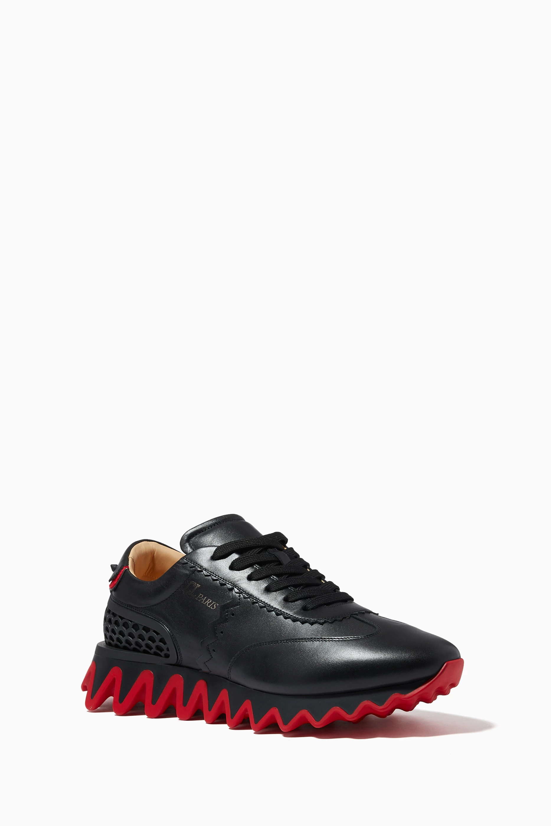 Buy Christian Louboutin Multicolour Loubishark Sneakers in Leather For Men Online Ounass Saudi