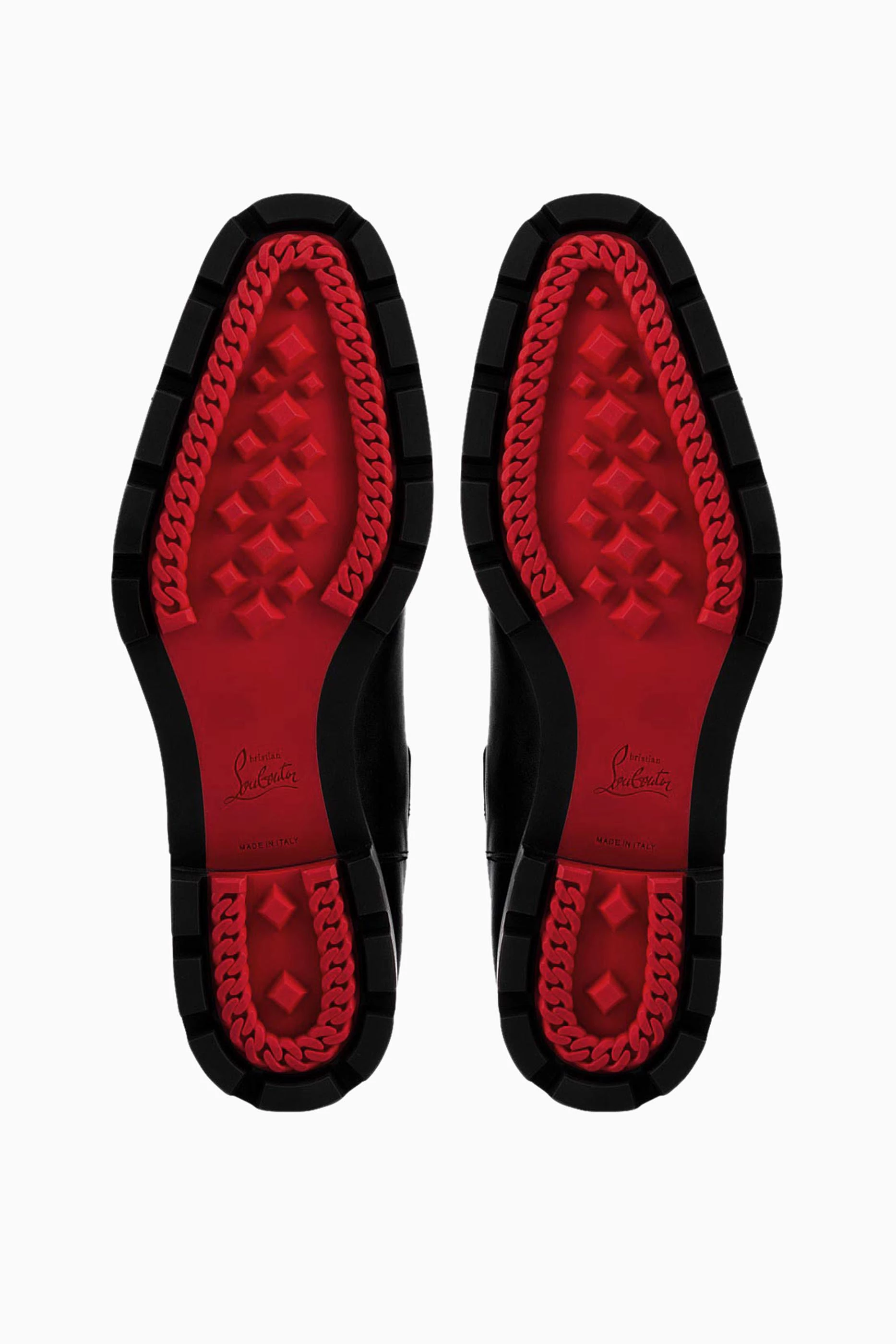 Christian Louboutin - studs boots , 刺激 Buy Christian Louboutin Black Melon Spikes Boots in Leather For