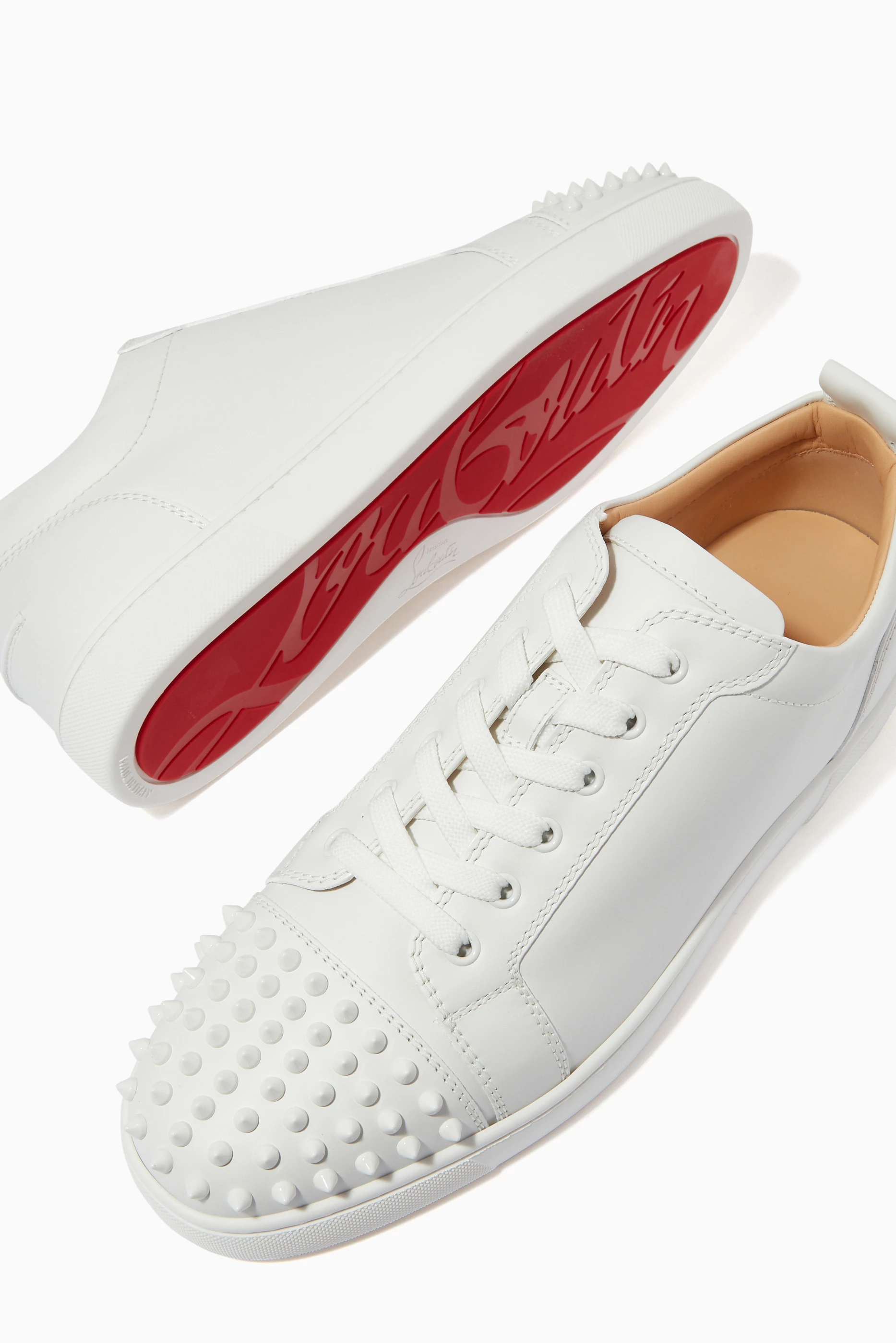 Louboutin White And Red Designer Shoes Louboutin White Designer