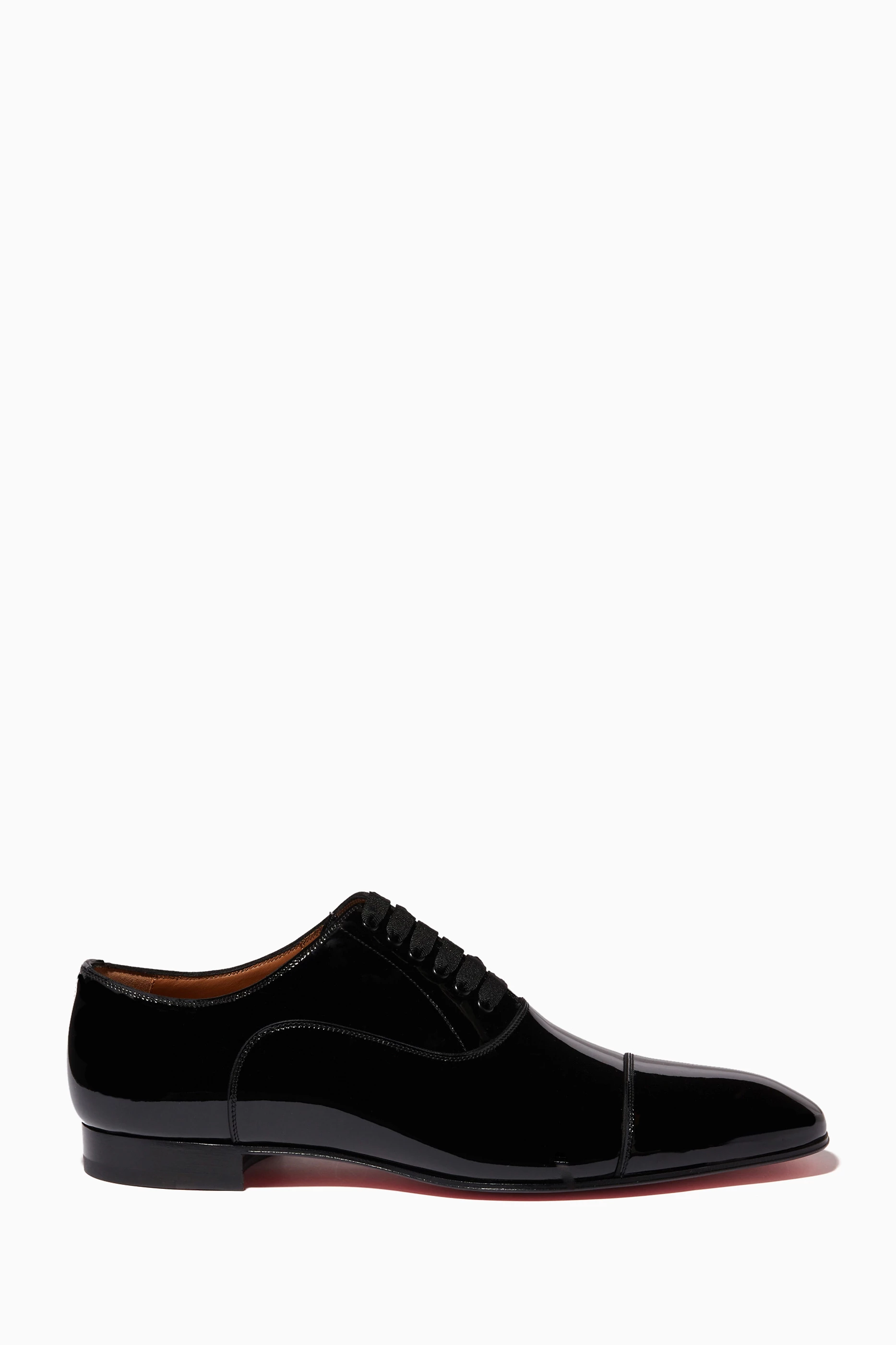 Buy Christian Louboutin Black Greggo City Shoes in Patent Leather For Men Online Ounass Saudi