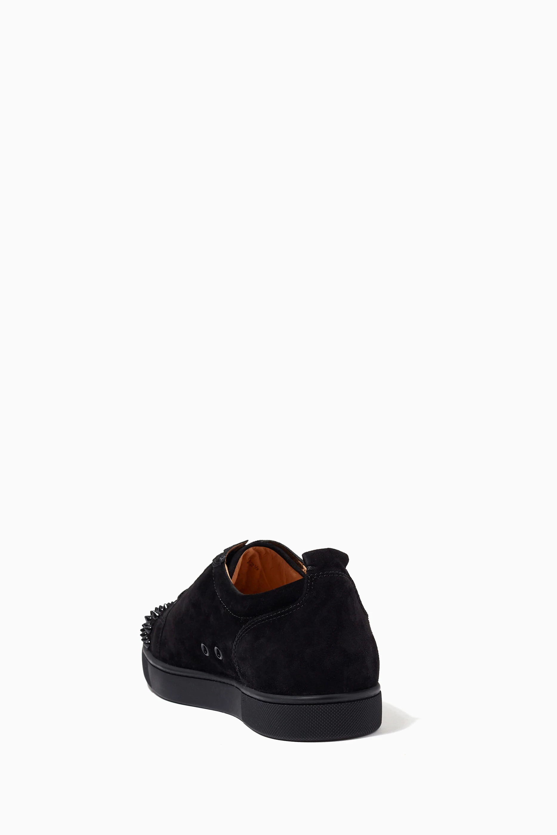 Buy Christian Louboutin Black Louis Junior Spikes Sneakers in Suede For Men Online Ounass Saudi