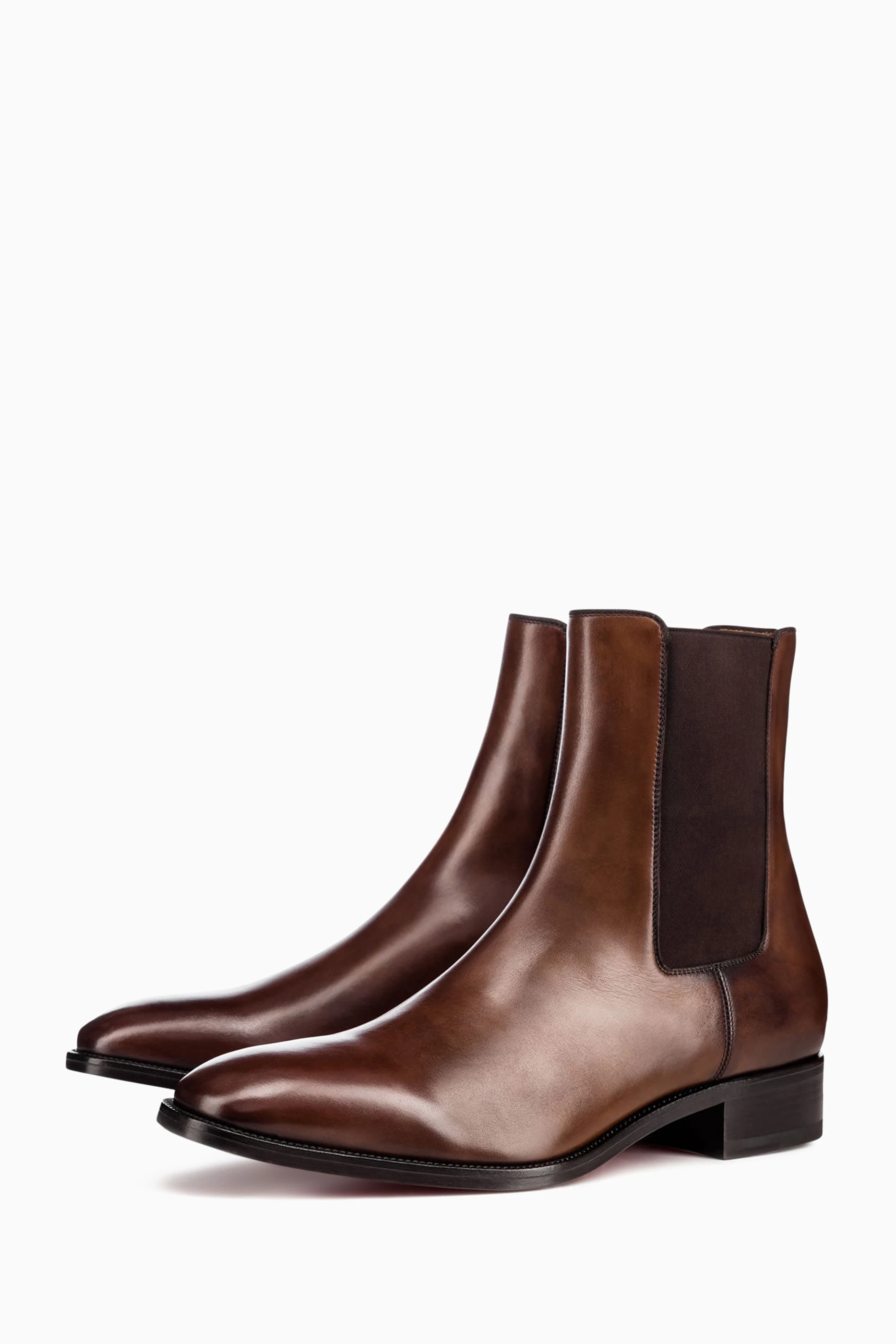 Buy Christian Louboutin Brown Samson Ankle Boots in Leather For Men Online Ounass Saudi