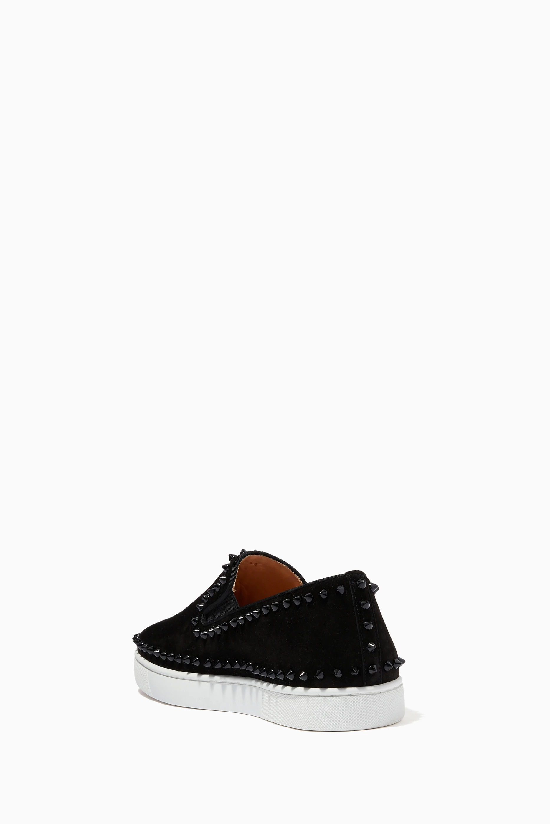 Buy Christian Louboutin Black Pik Boat Shoes in Suede For Men Online Ounass Saudi