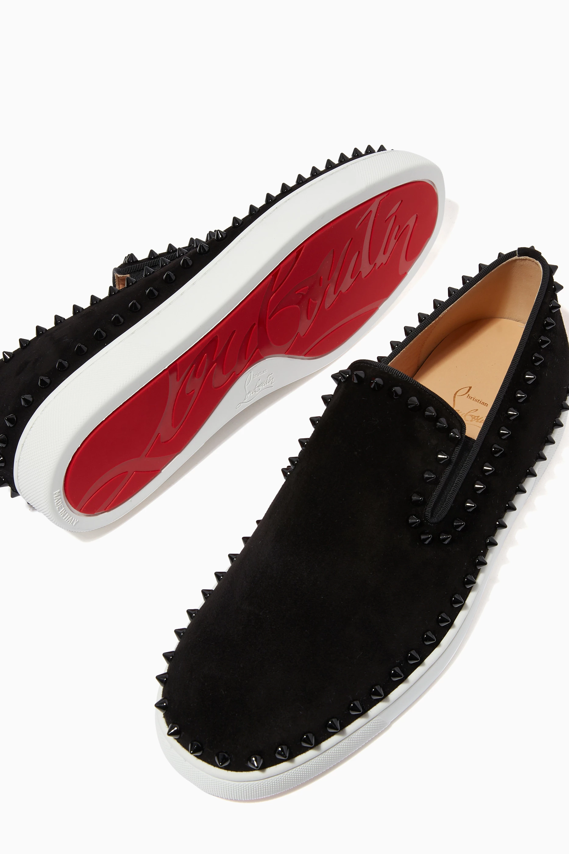 Suede Louboutin Pik Buy Christian Louboutin Black Pik Boat Shoes