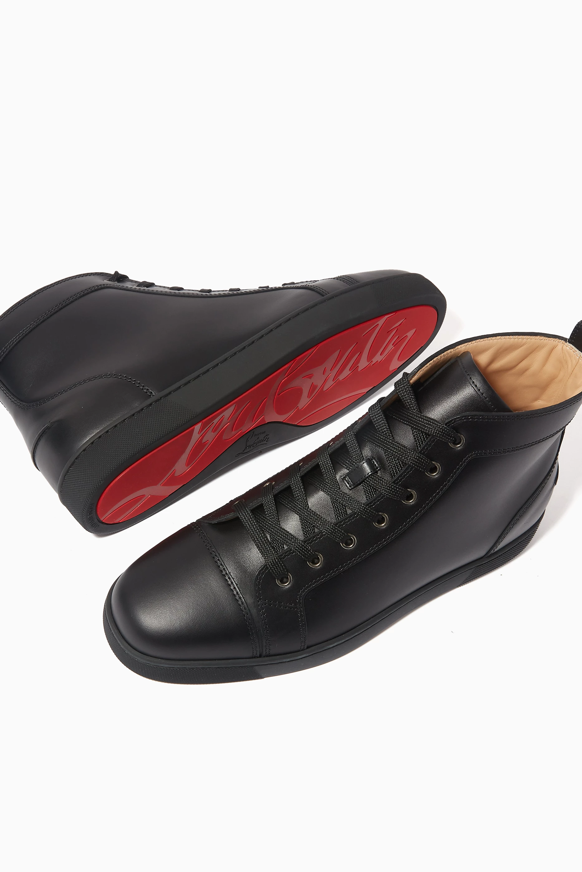 Christian louboutin mens black high tops sales