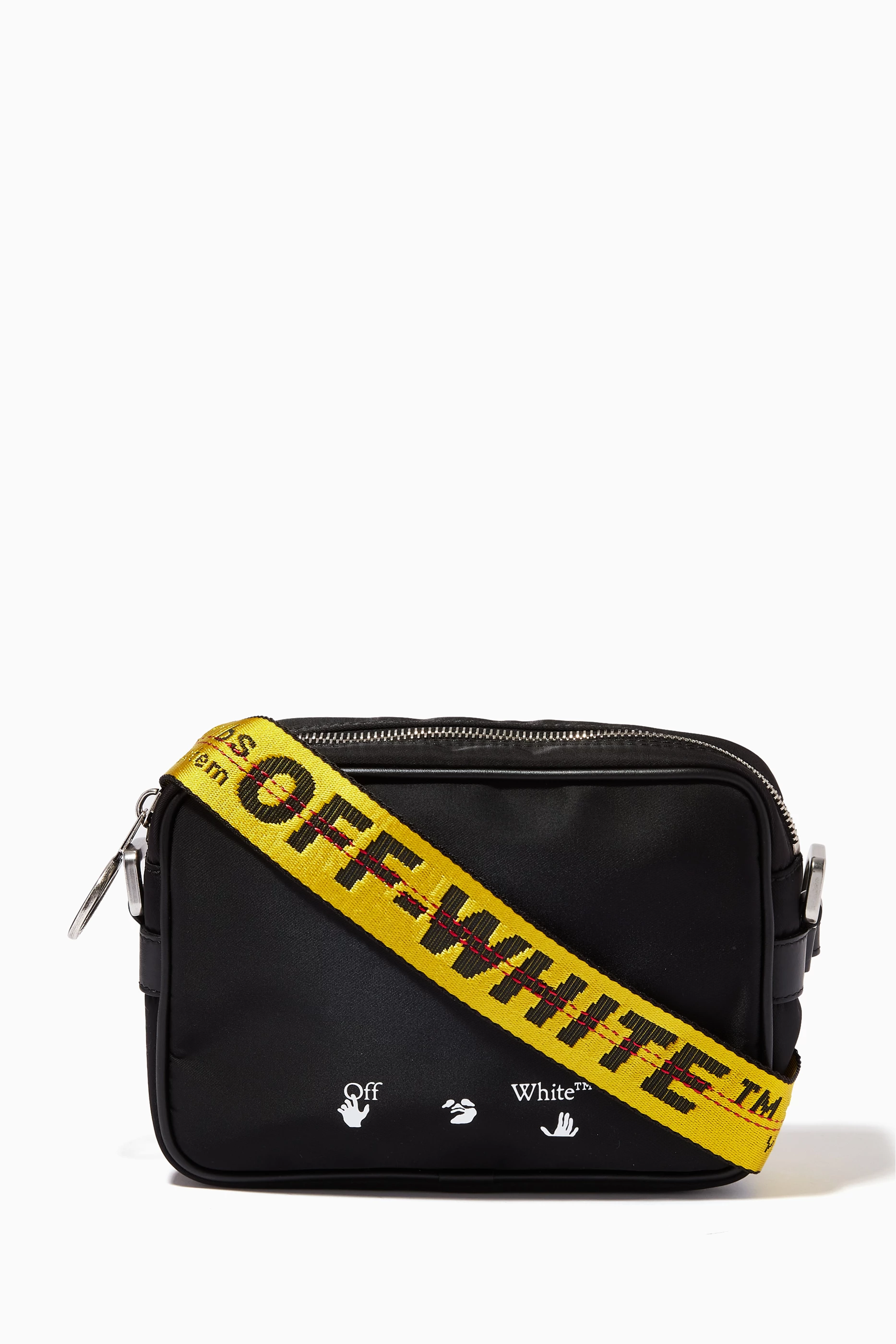 Buy Off White Black Industrial Logo Crossbody Bag in Nylon For Men Online Ounass Saudi