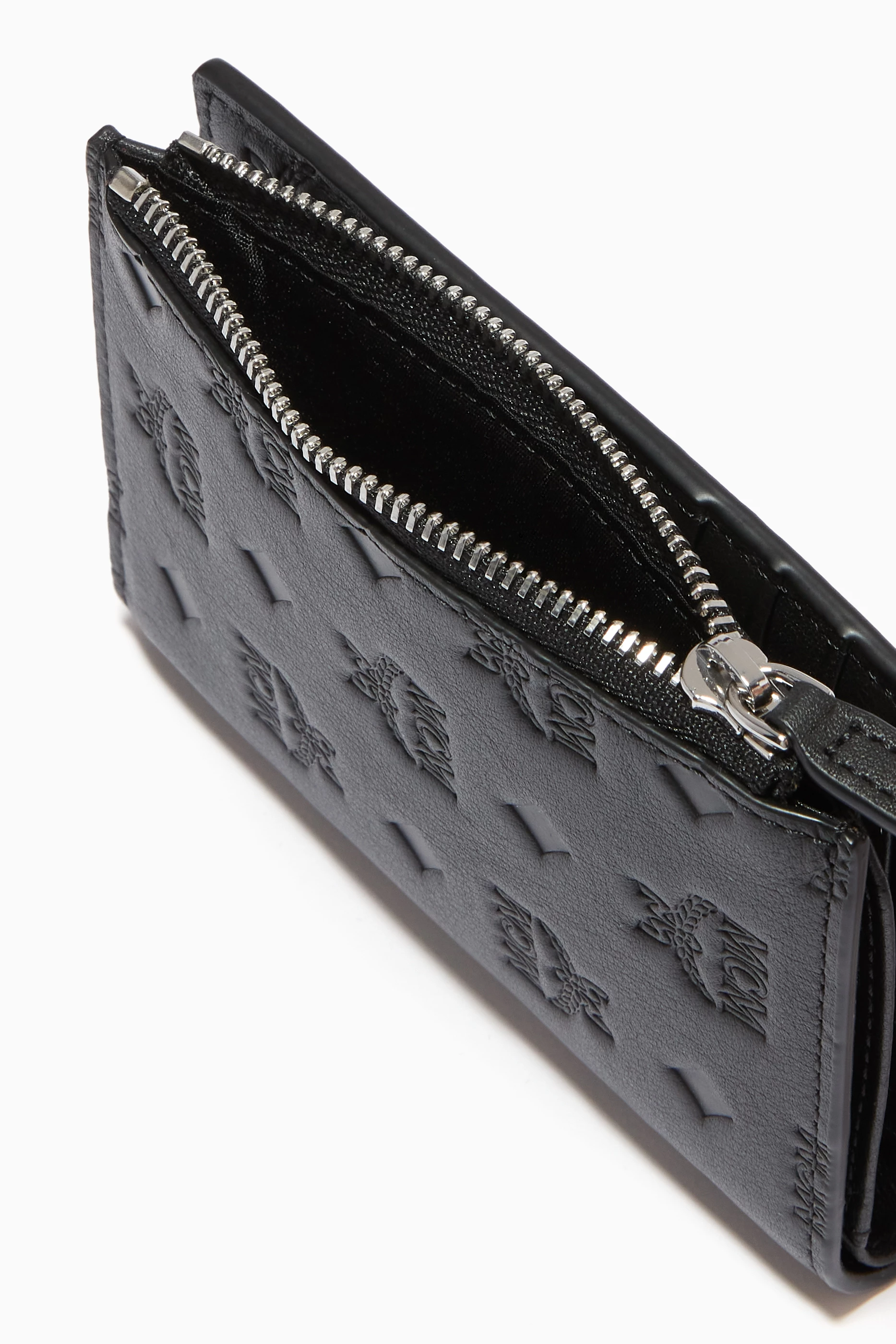 Buy MCM Black Mini Klara Bifold Card Wallet in Monogram Leather For UNISEX Online Ounass Saudi