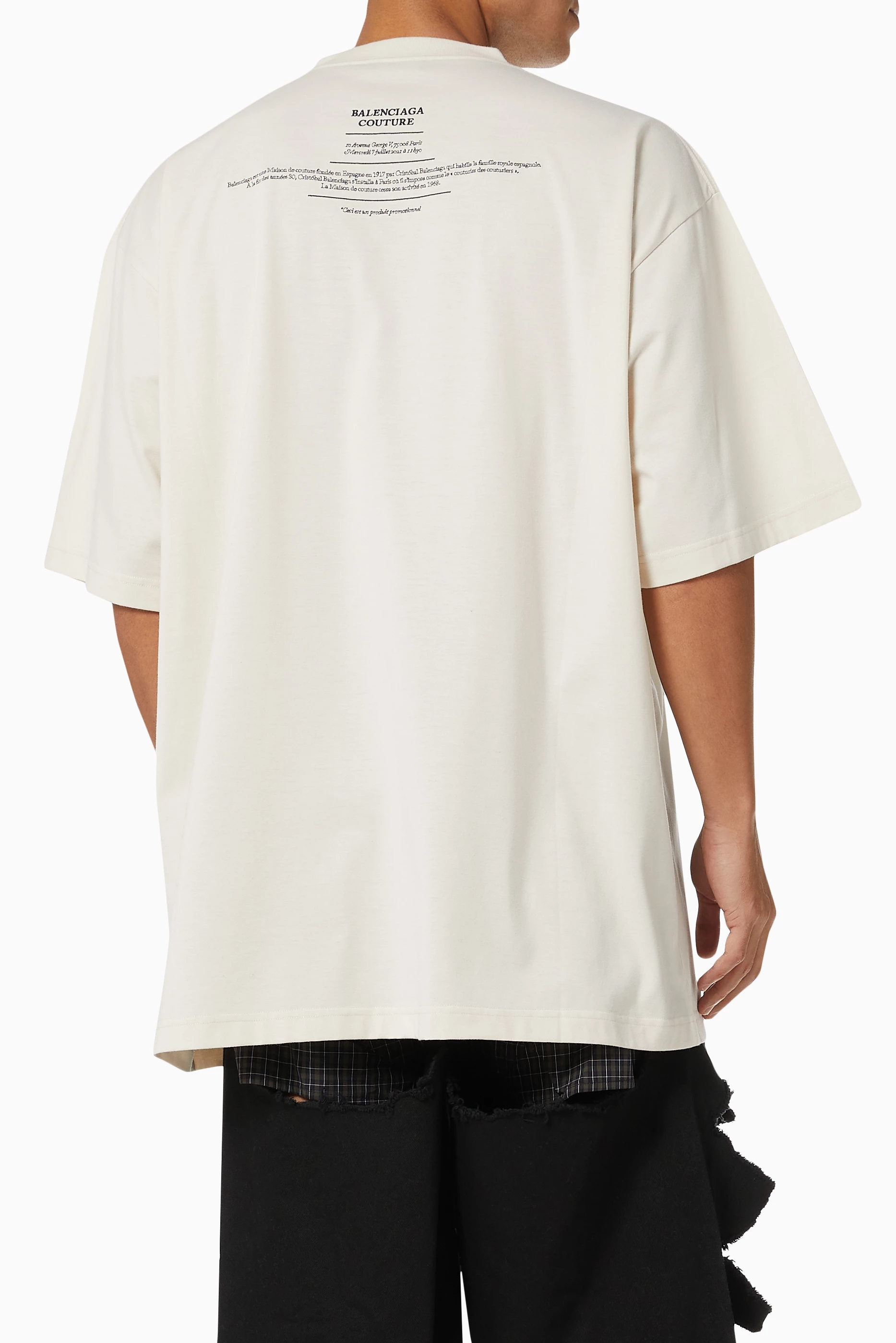 Balenciaga Balenciaga Couture Print Oversized T-shirt White/Black