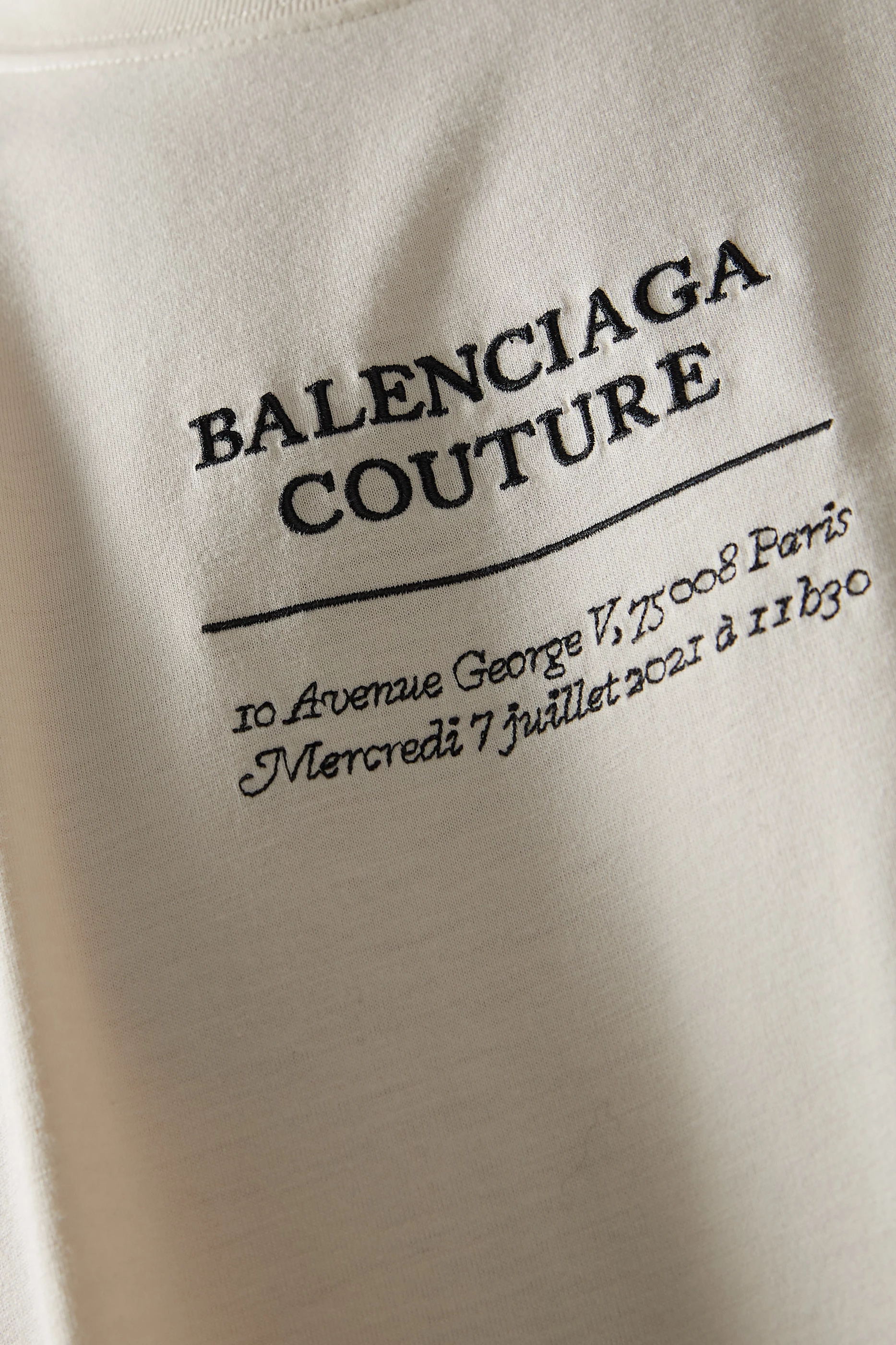 Buy Balenciaga Neutral Couture Boxy T shirt in Jersey For Men Online Ounass Saudi