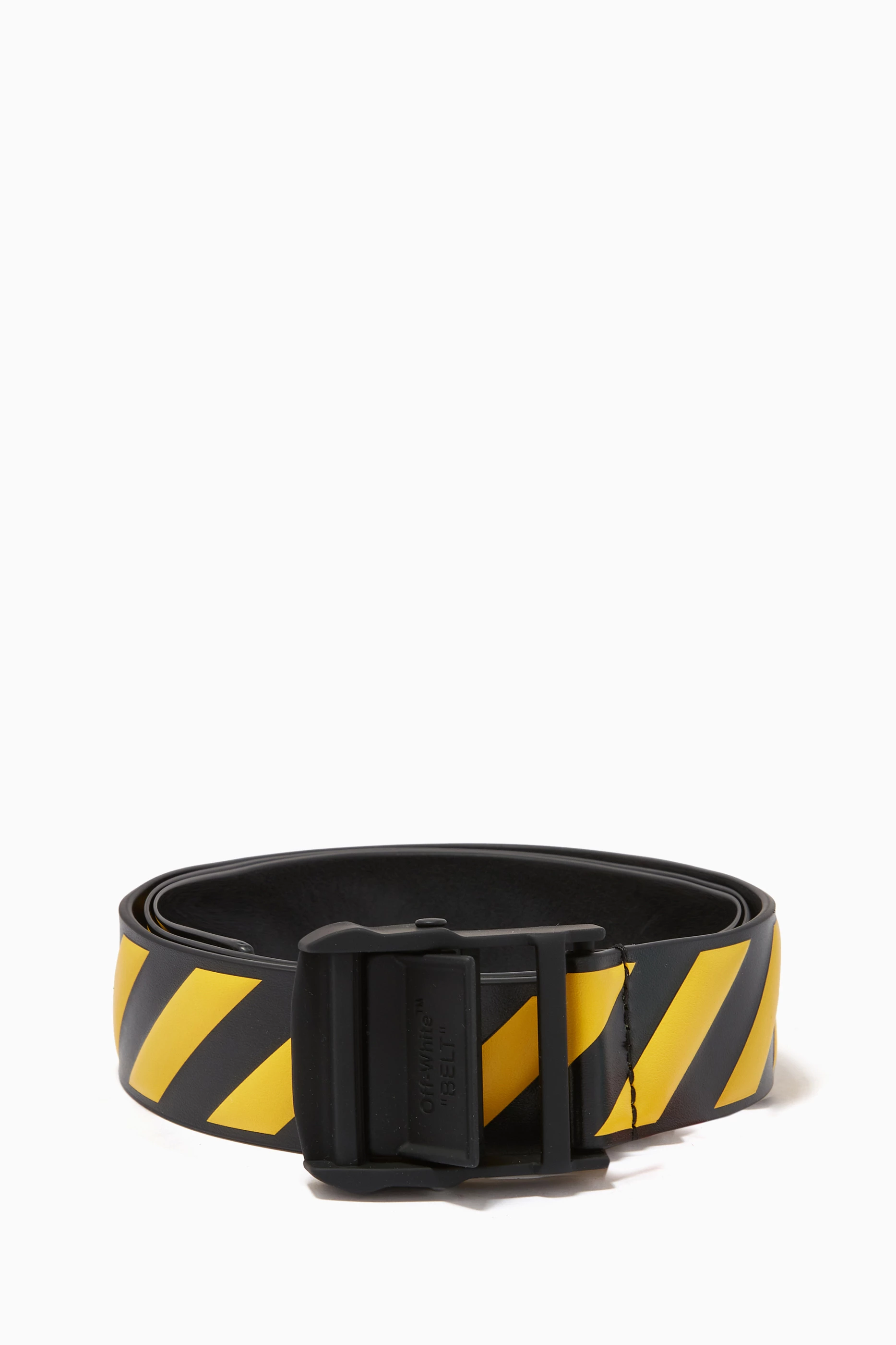 Off white striped belt outlet