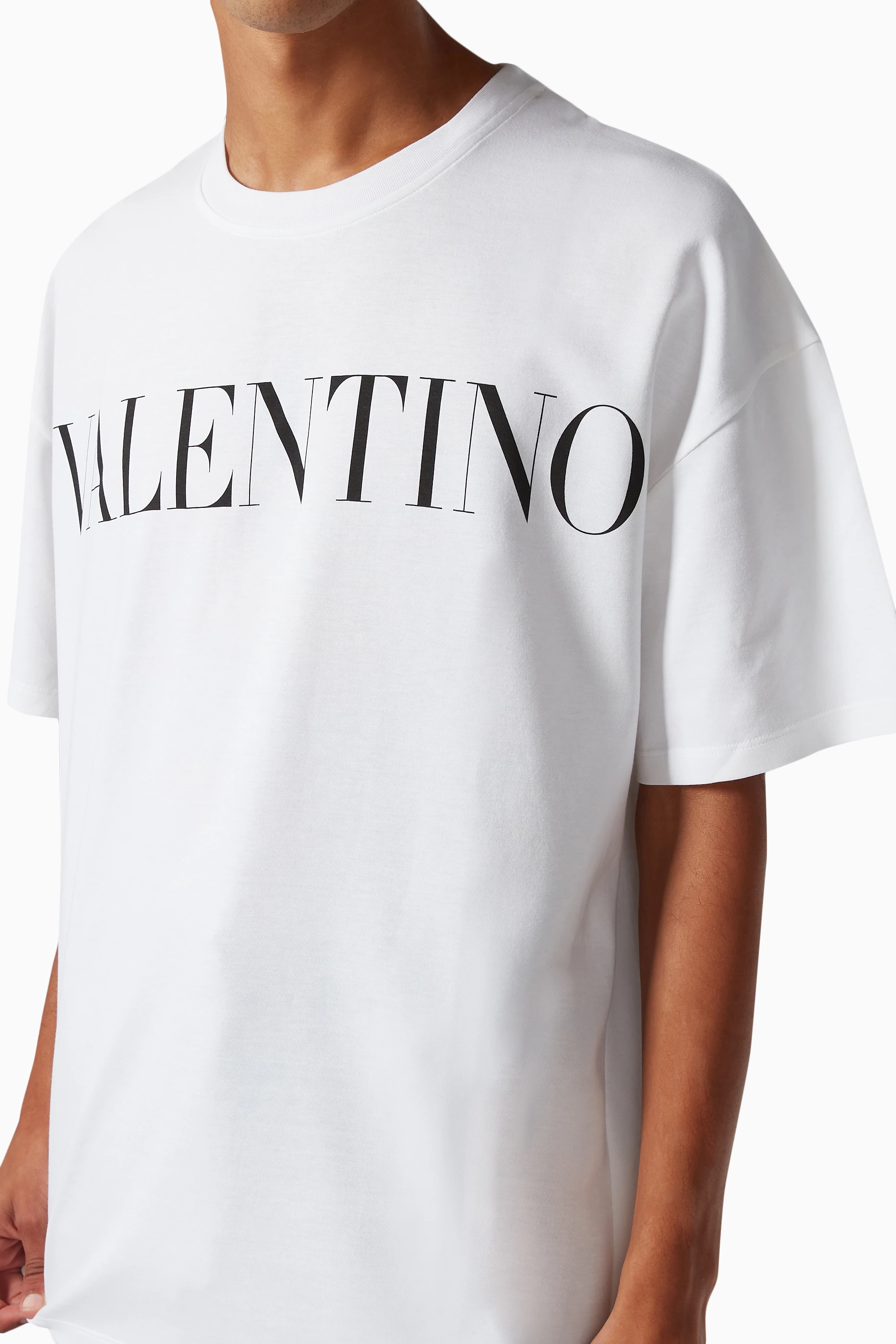 VALENTINO ヴァレンティノ 0000045669 ホワイト コットン ロゴT