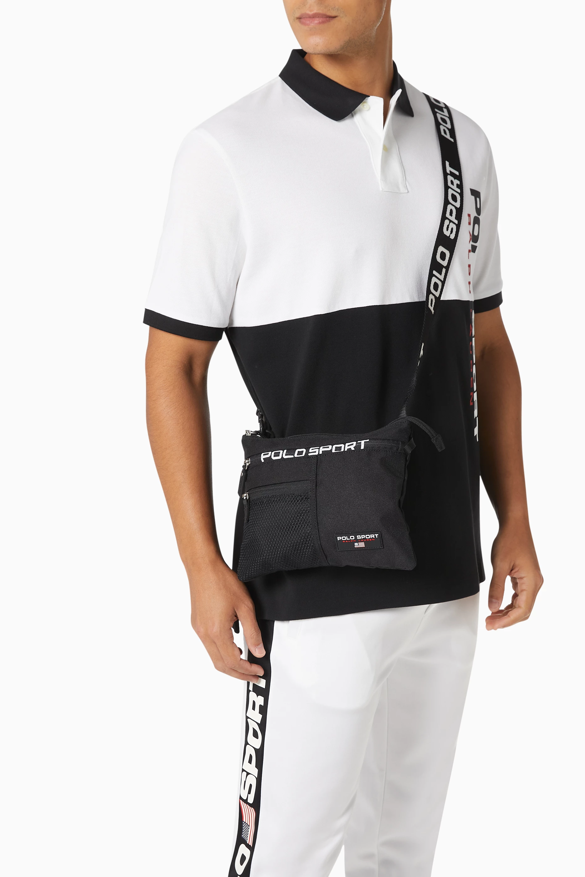 Buy Polo Ralph Lauren Black Polo Sport Crossbody Bag in Recycled