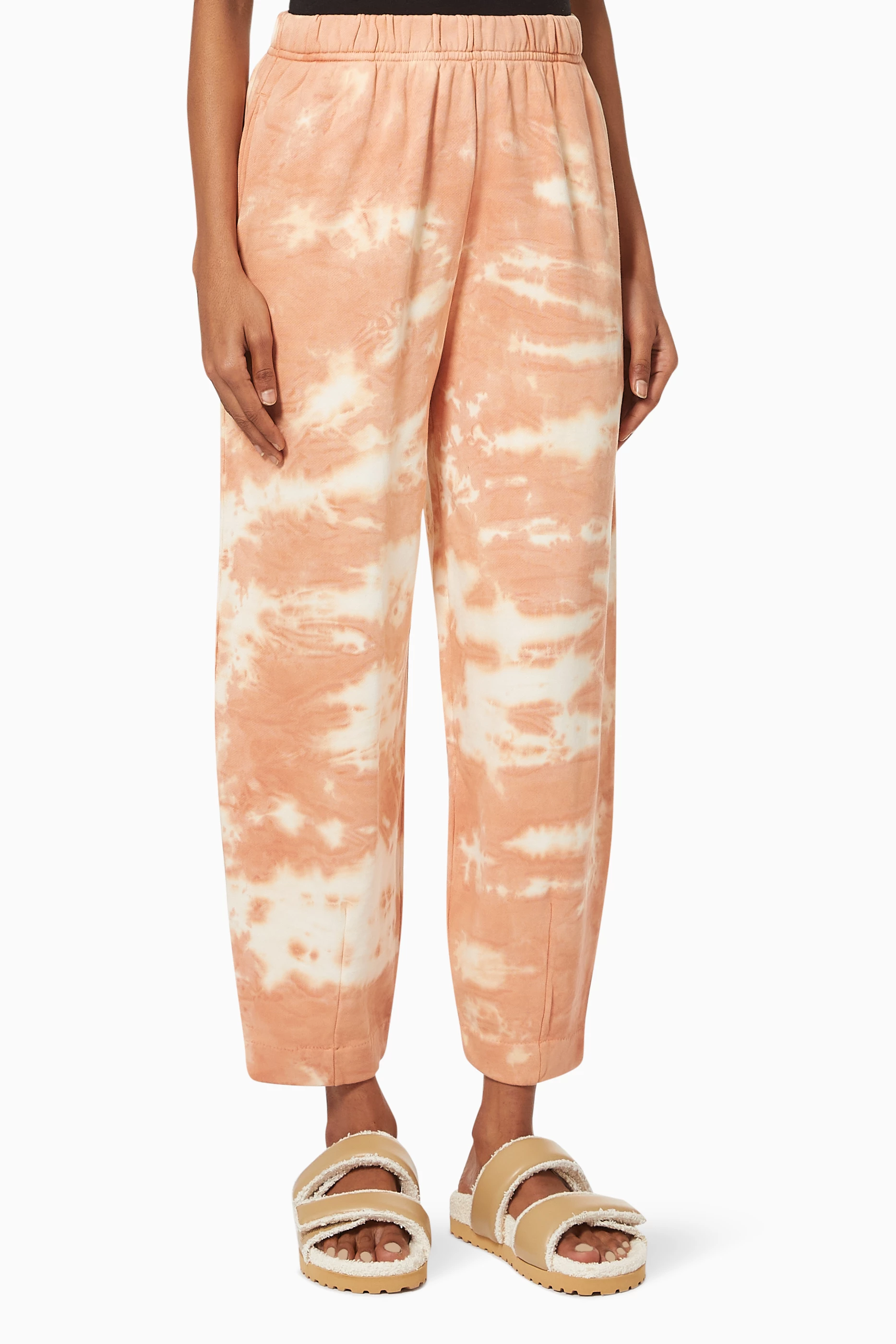 Buy Ninety Percent Orange Tie Dye Sweatpants in Organic Cotton For Women Online Ounass Saudi