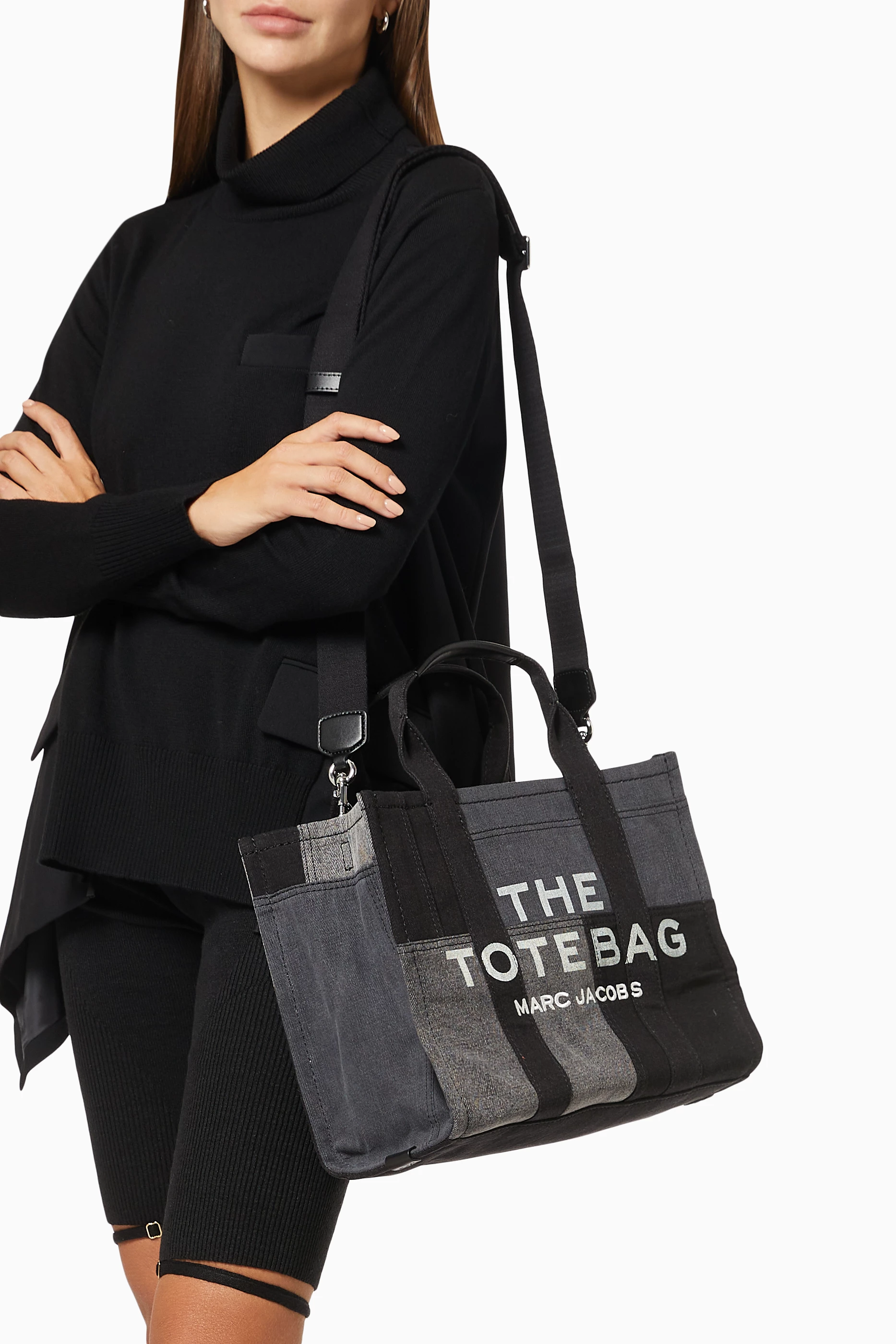 Buy Marc Jacobs Black Small Traveler Tote Bag in Denim For Women Online Ounass Saudi