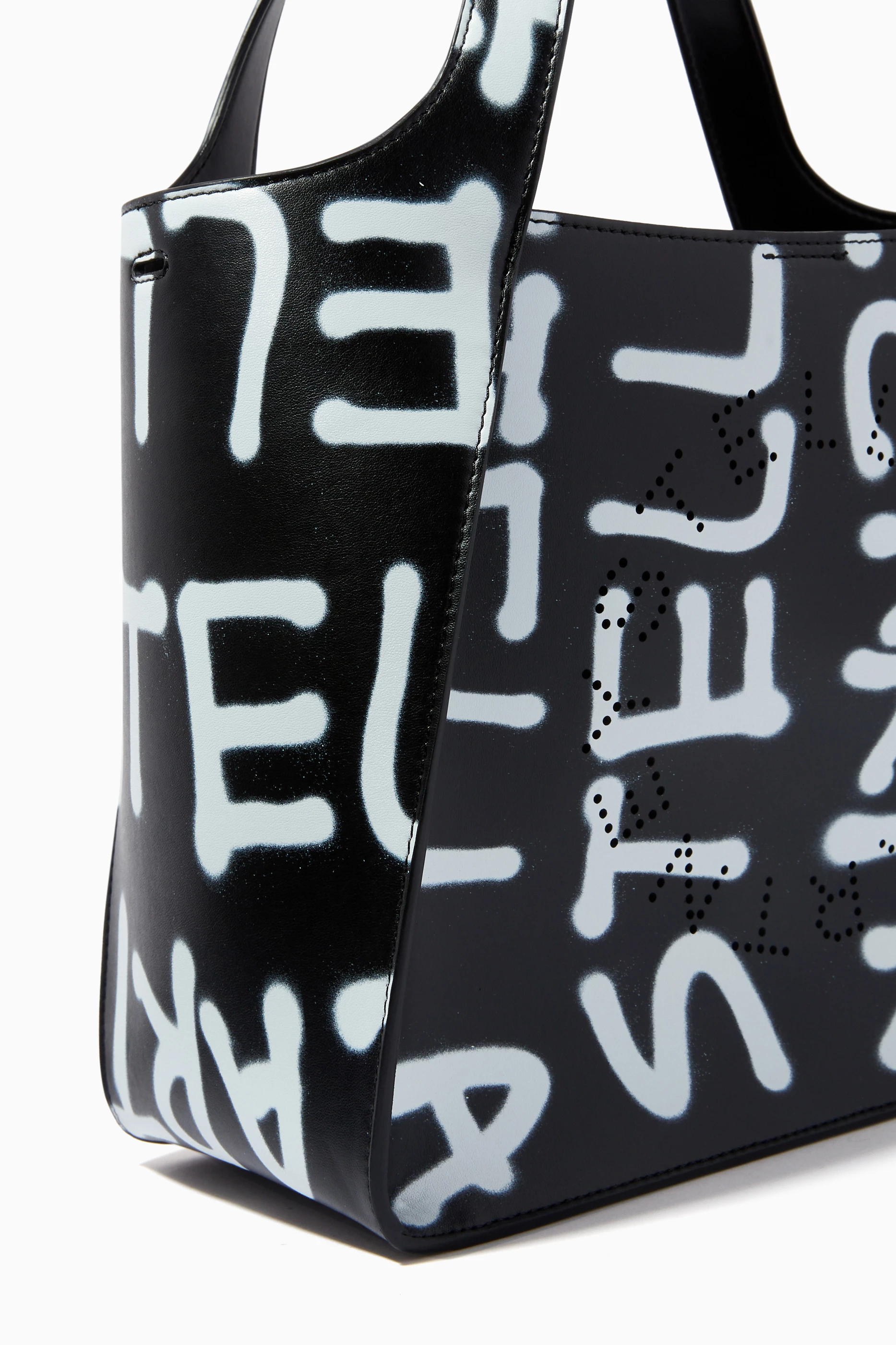 Buy Stella McCartney Black Stella Logo Graffiti Crossbody