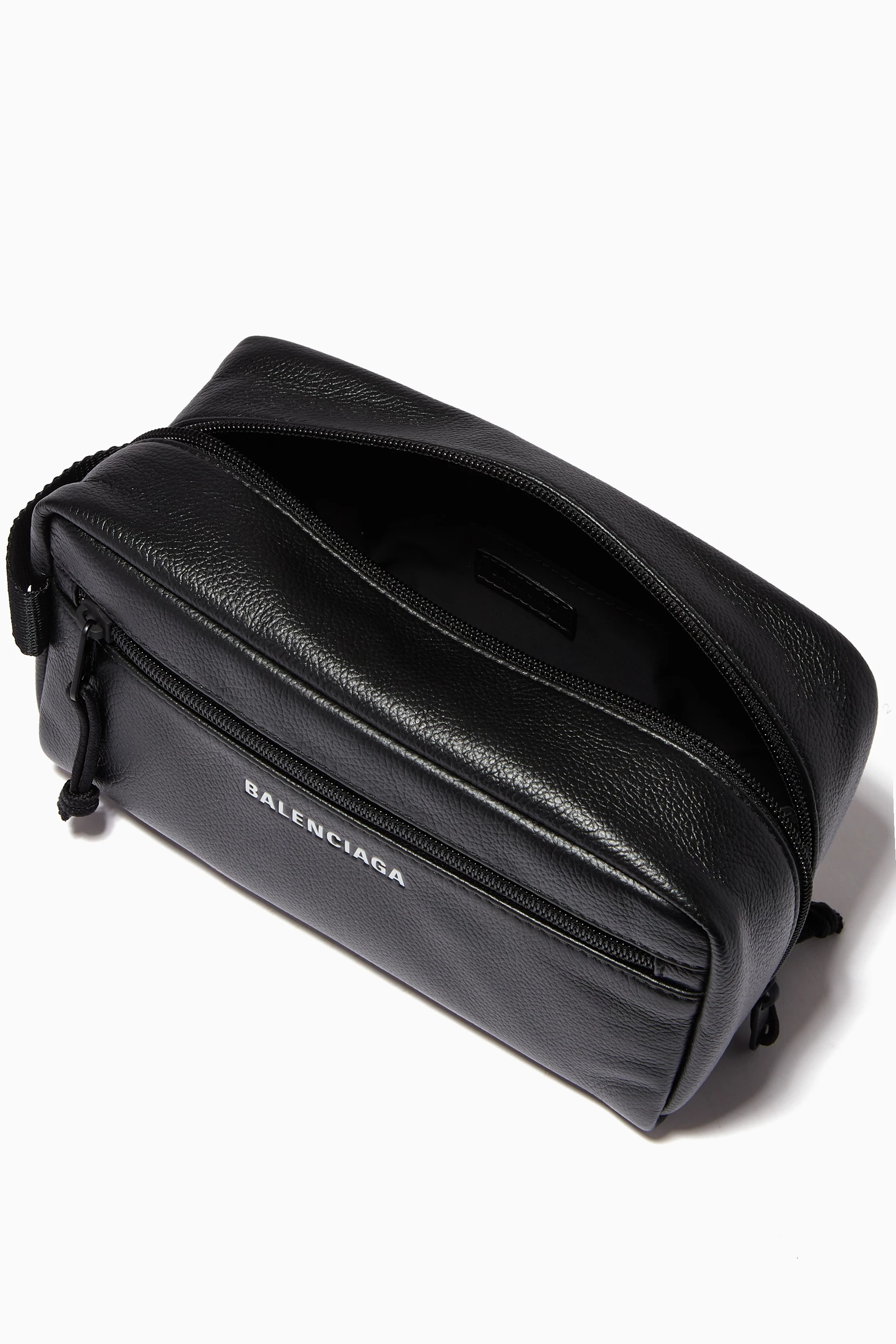 Buy Balenciaga Black Explorer Wash Bag in Grained Calf Leather For Men Online Ounass Saudi