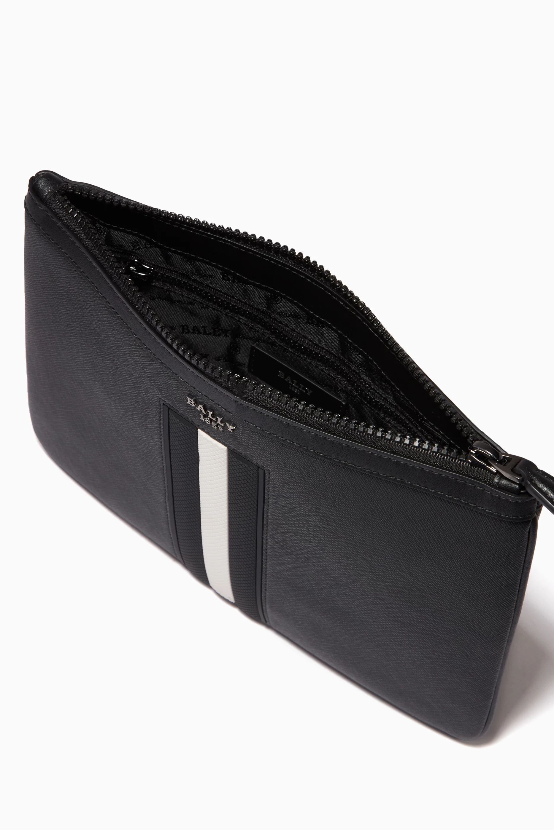 Buy Bally Black Medium Bex Clutch Bag in Leather For Men Online Ounass Saudi