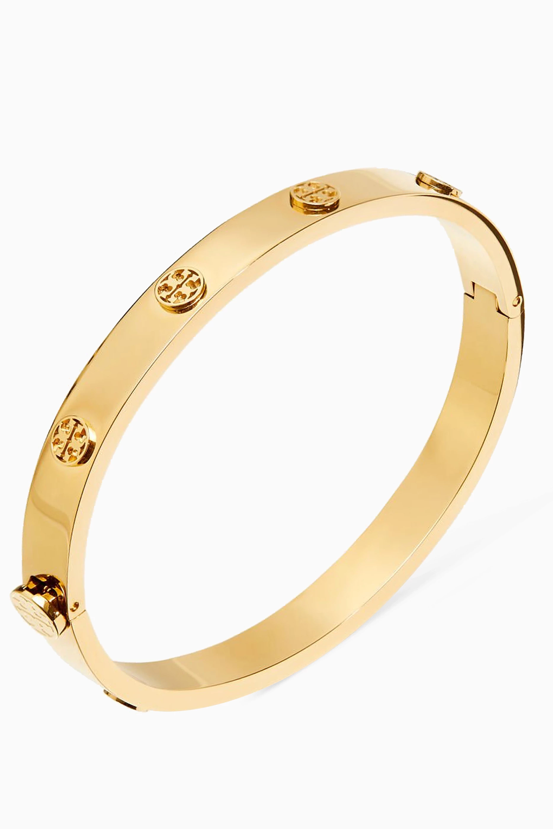【TORYBURCH】国内発送★Logo Stud Hinge Bracelet Buy Tory Burch Gold Miller Stud Hinge Bracelet For Women
