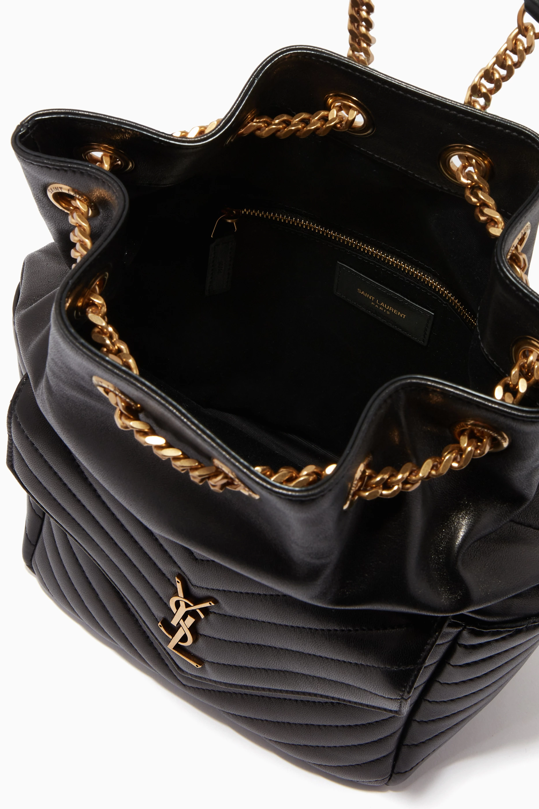 Buy SAINT LAURENT Black Backpack in Lambskin For Women Online Ounass Saudi