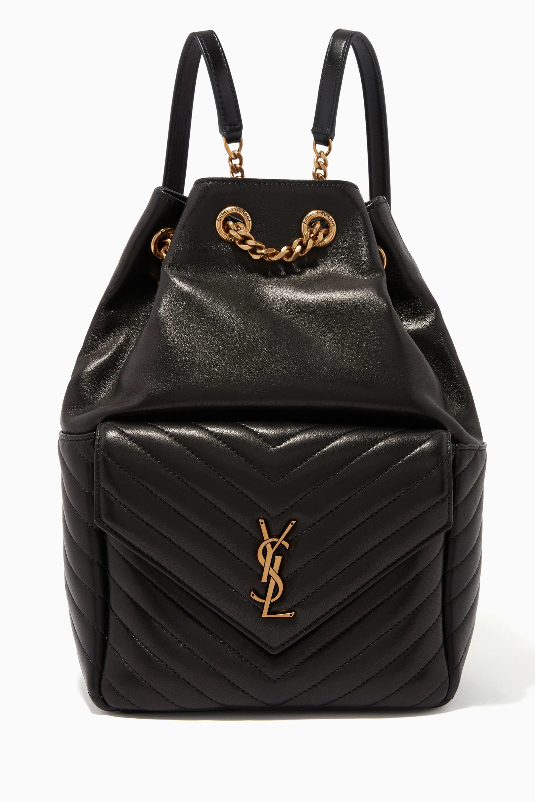 Buy SAINT LAURENT Black Backpack in Lambskin For Women Online Ounass Saudi