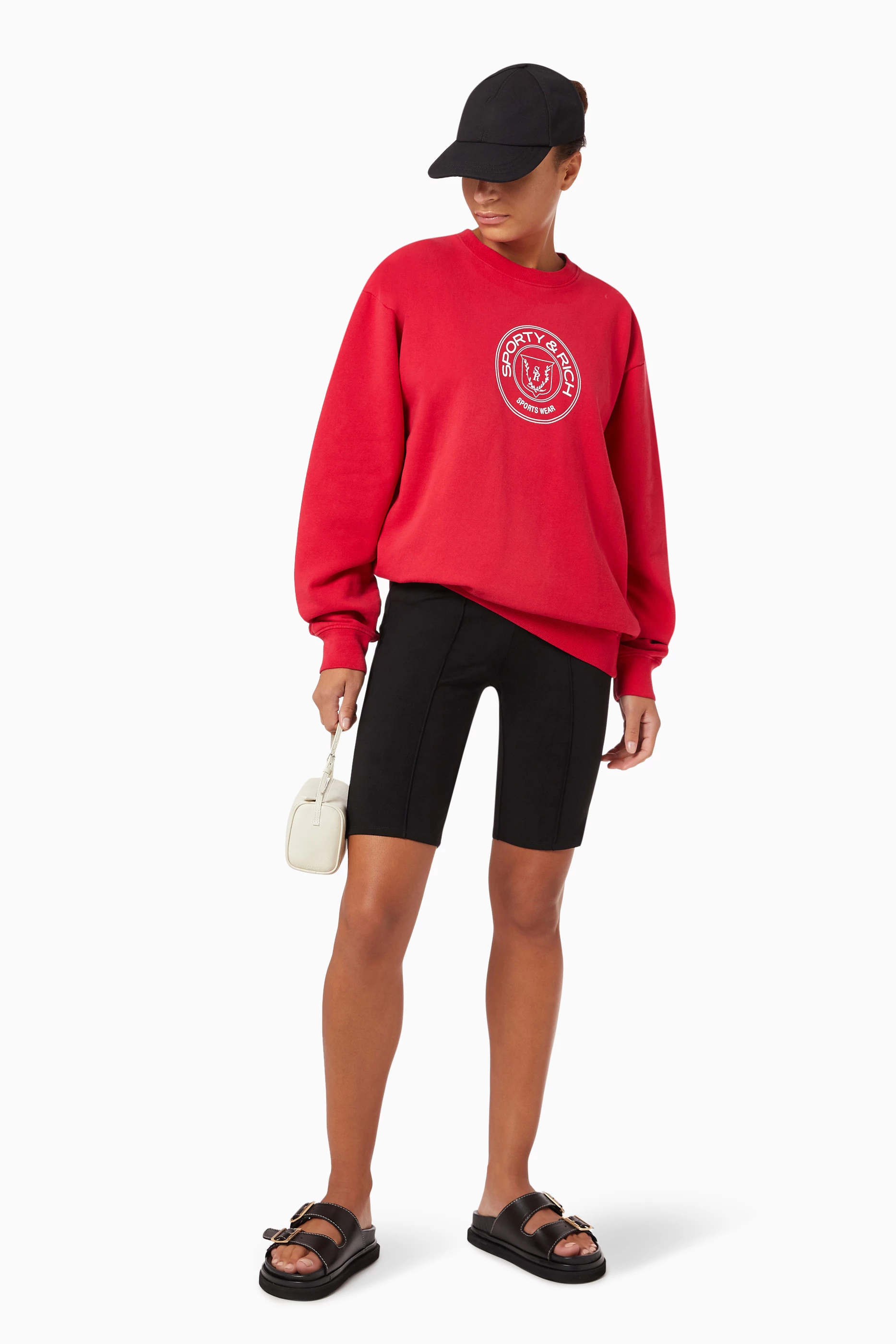 Sporty and rich red sweatshirt 2025
