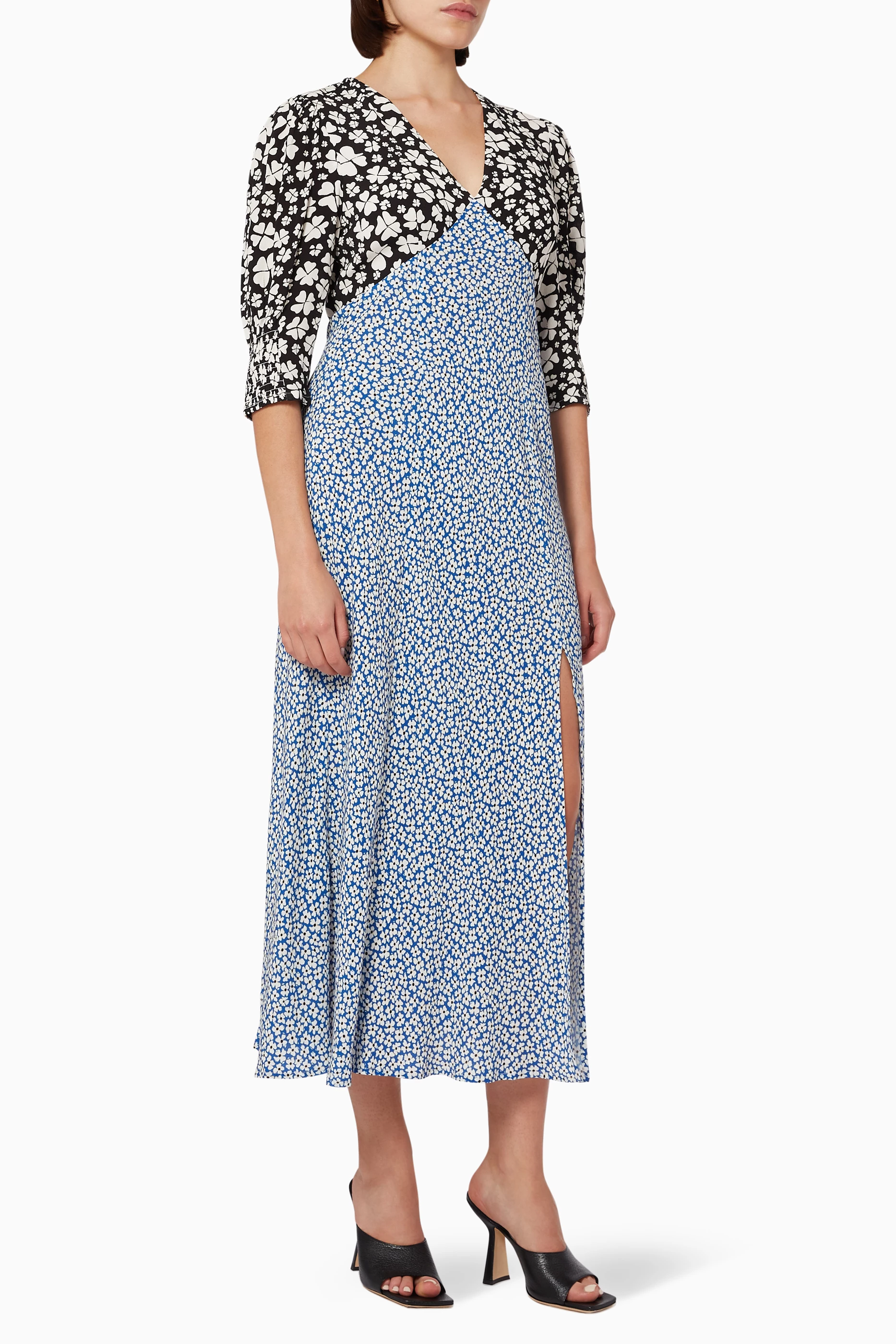 Buy RIXO Multicolour Martha Midi Dress For Women Online Ounass Saudi