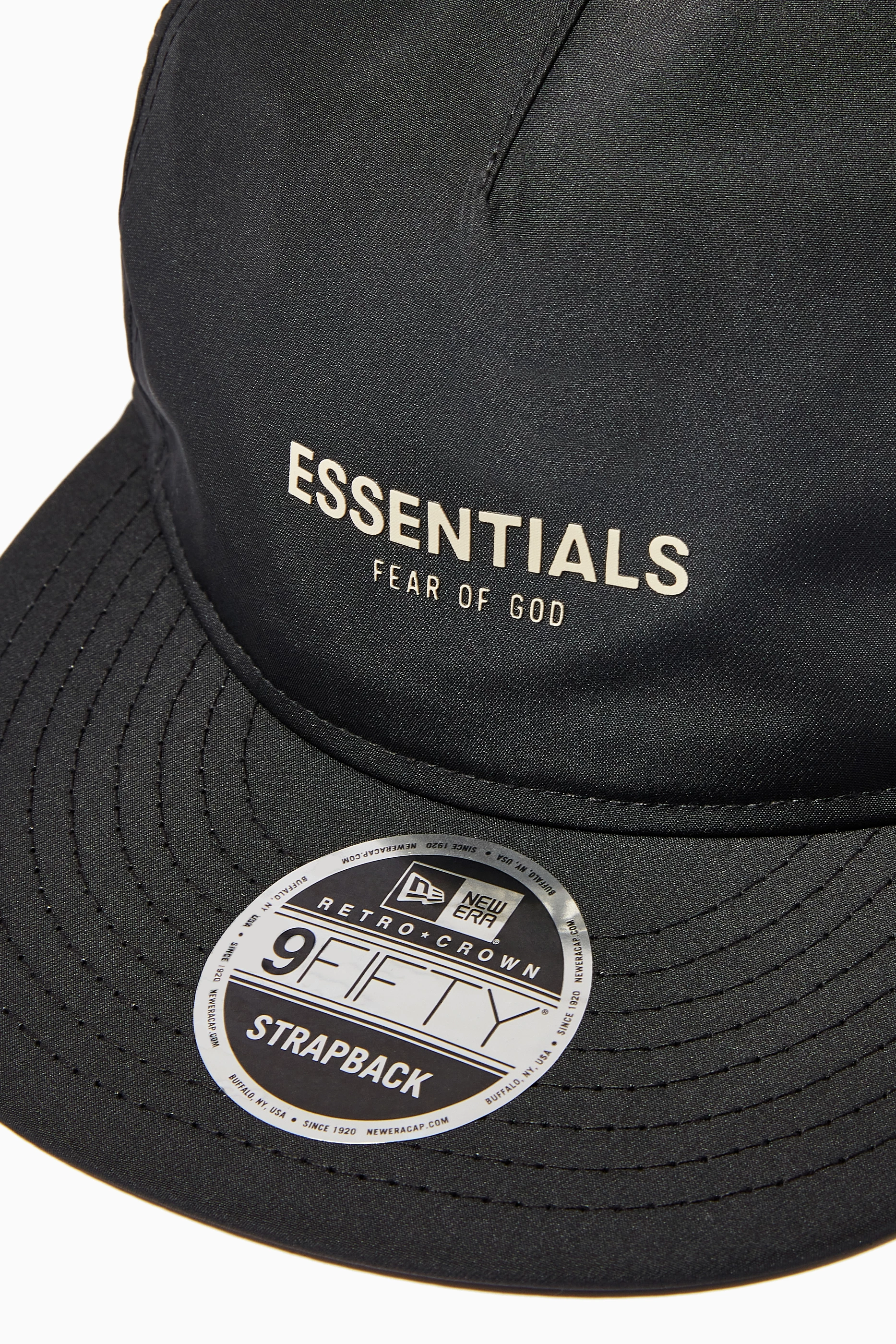 Buy Fear of God Essentials Black x New Era 9FIFTY Strapback Cap