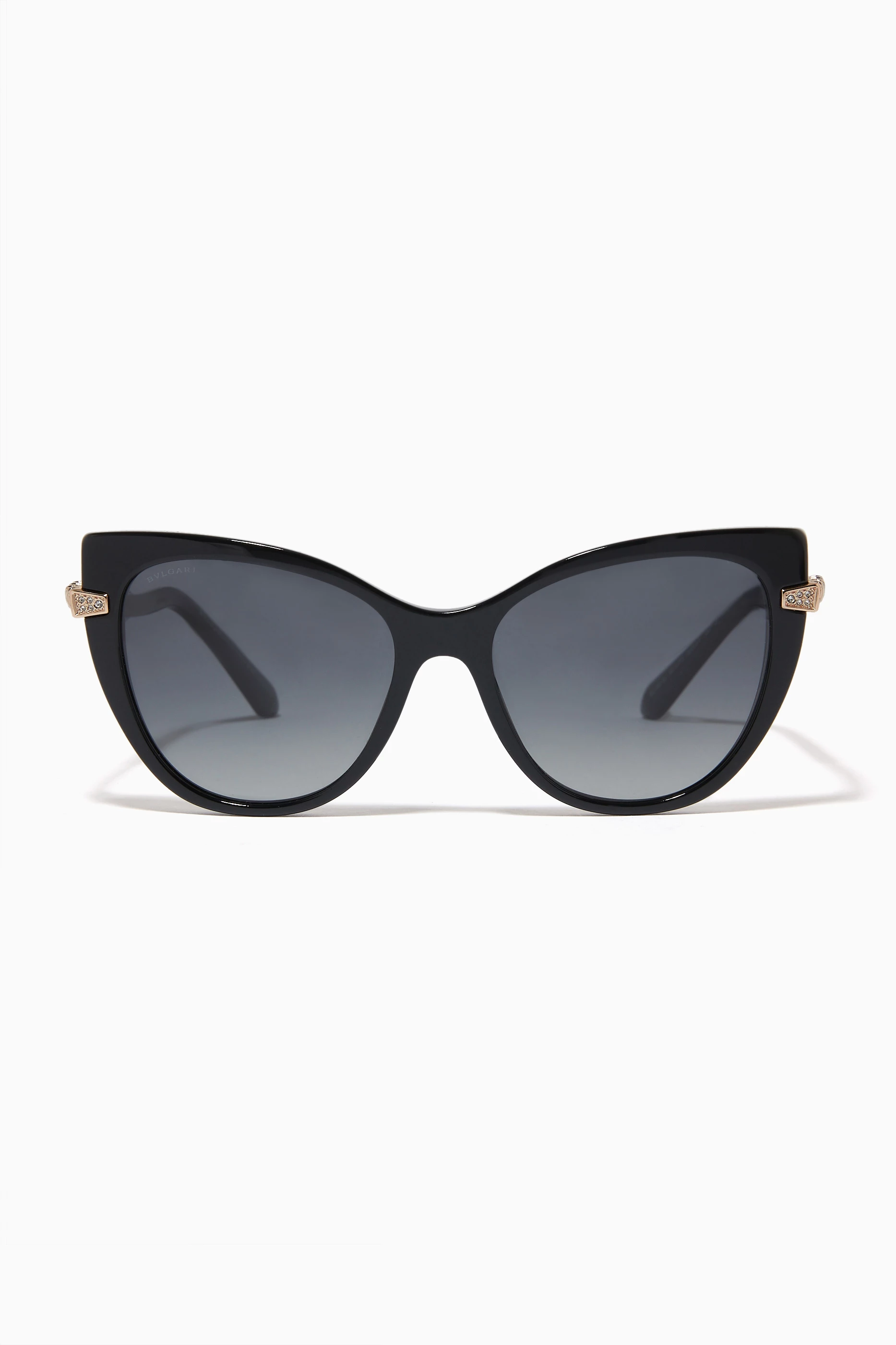 Buy BVLGARI Black Serpenti Viper Cat eye Sunglasses in Acetate For Women Online Ounass Saudi