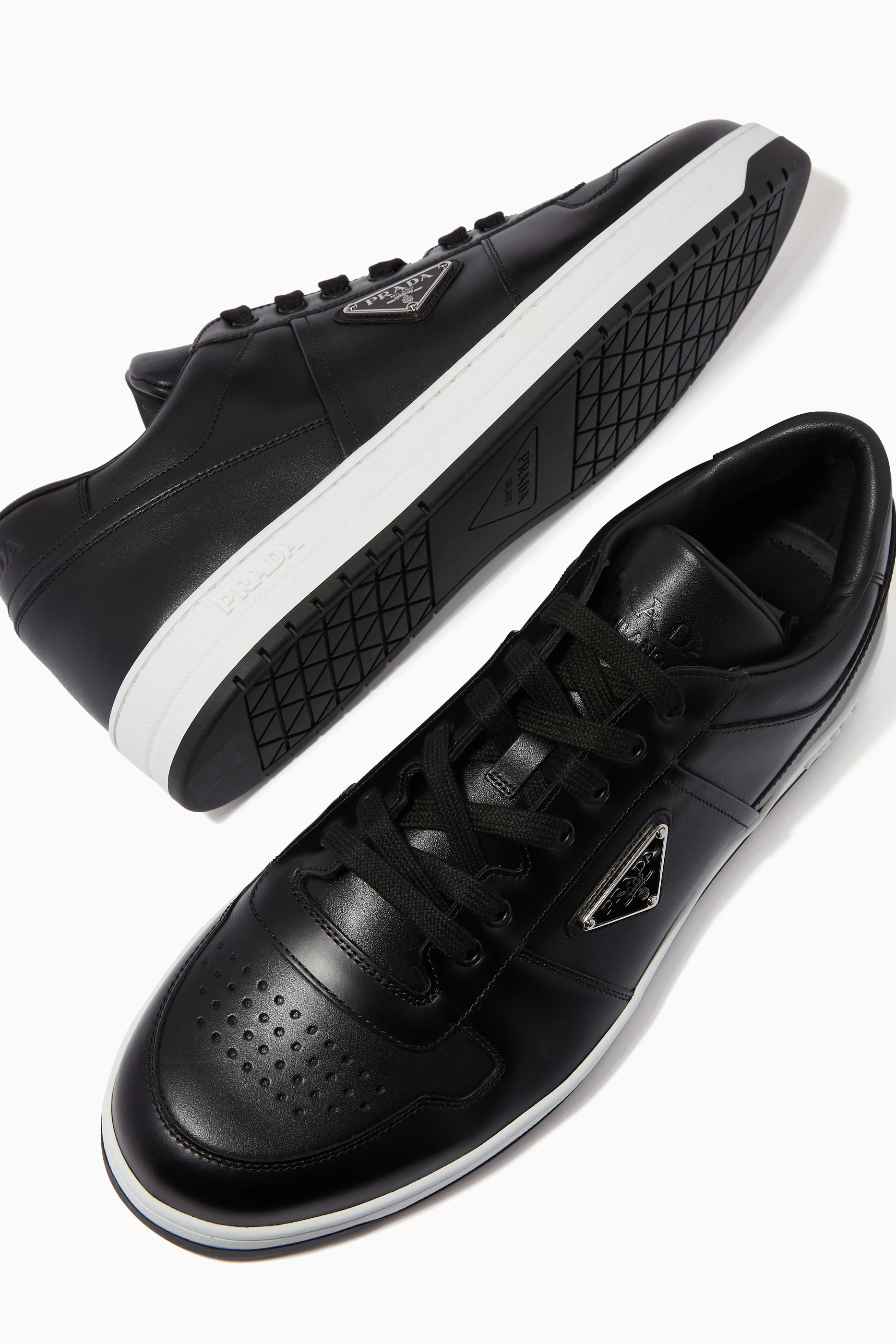 Prada logo low top sneaker deals