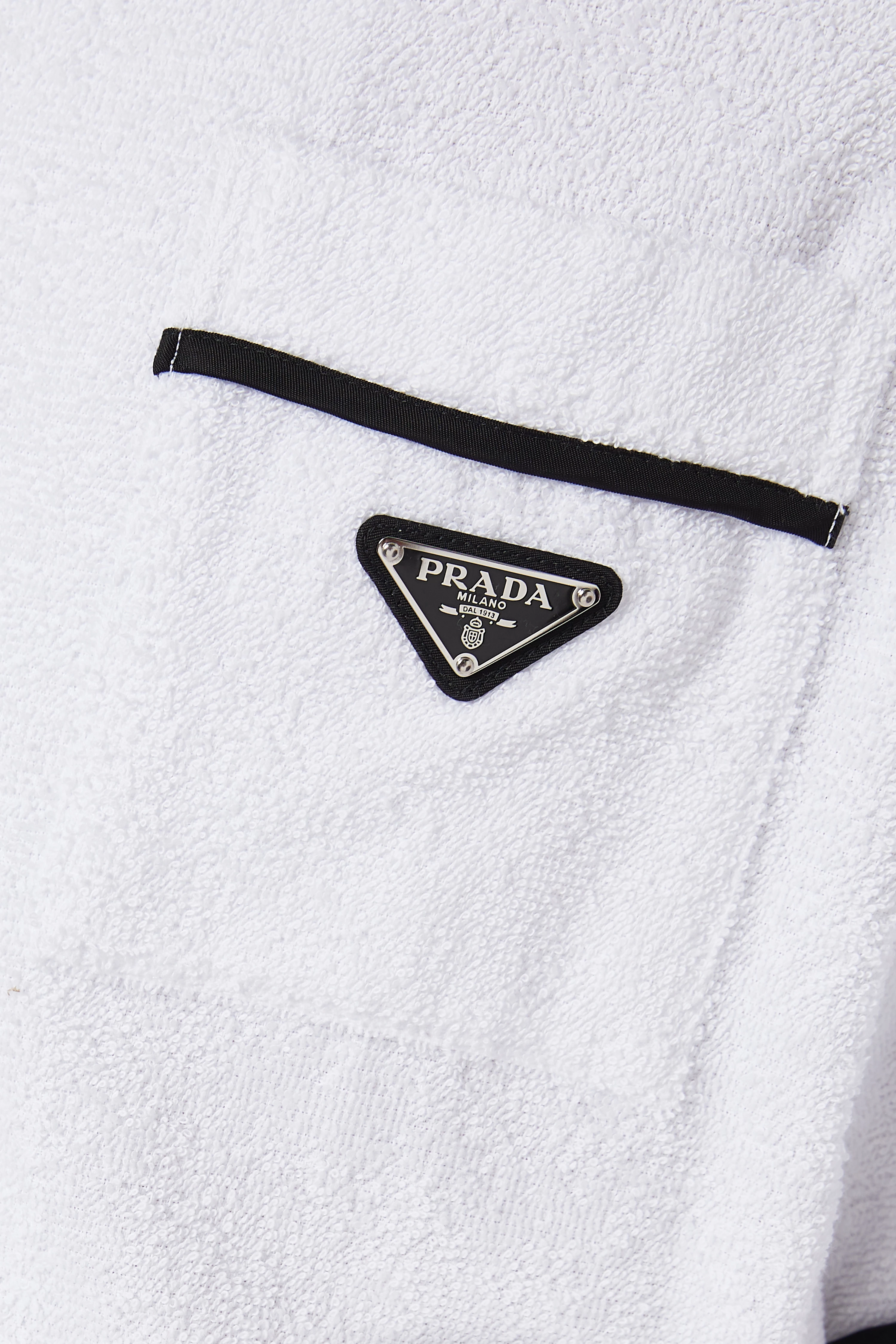 半額以下★PRADA Terry Bowling Shirt White Cotton terry bowling shirt in white - Prada | Mytheresa