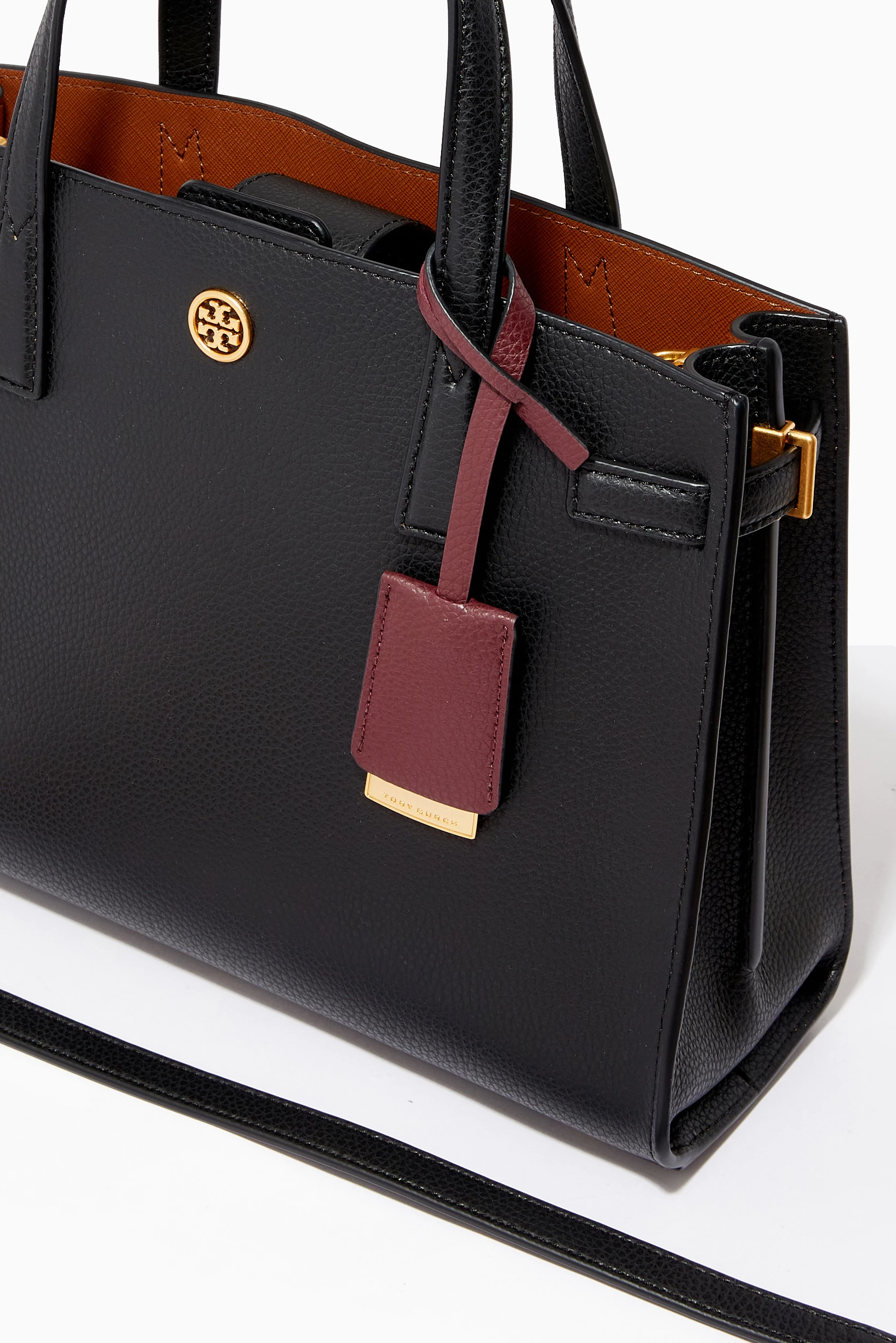 Buy Tory Burch Black Walker Small Satchel Bag in Leather For Women Online Ounass Saudi