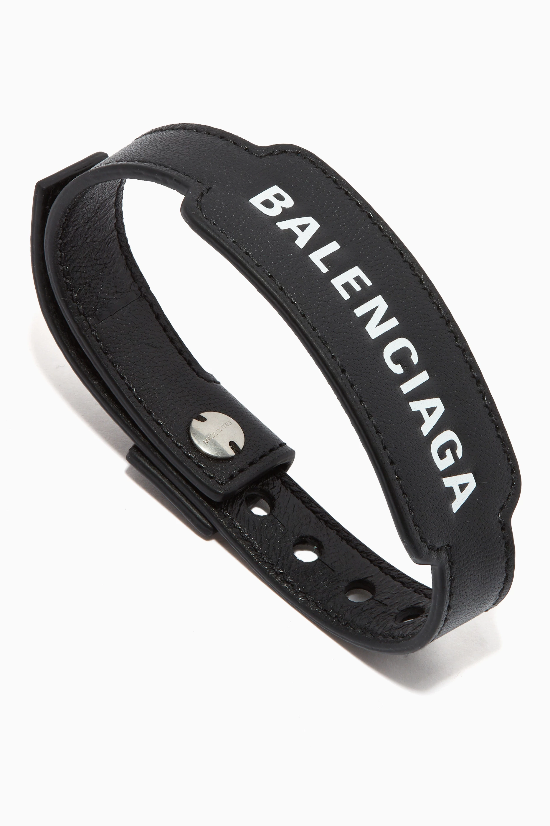 Buy Balenciaga Black Cash Bracelet in Leather For Women Online