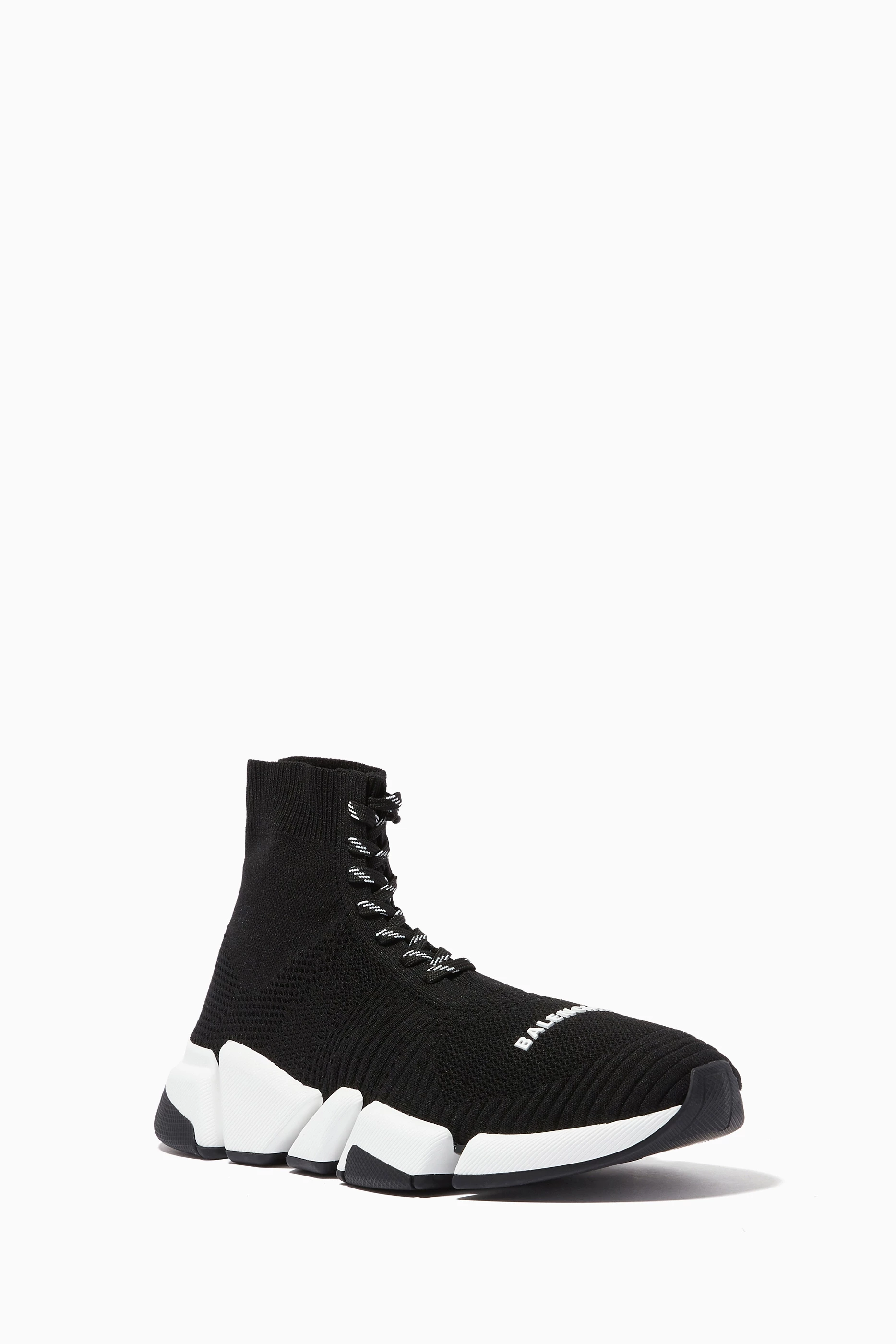 Buy Balenciaga Black Speed 2.0 Lace-up Sneakers in Technical