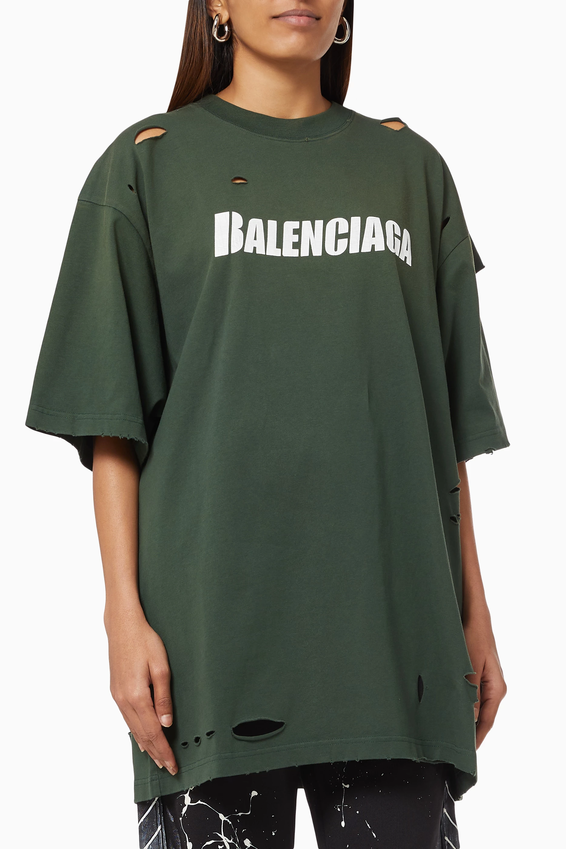 Balenciaga ripped t shirt online