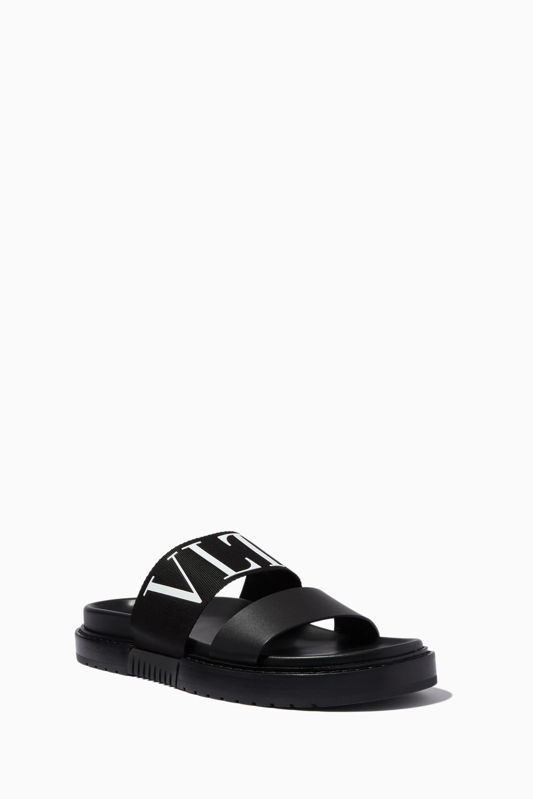 Leather Slides Valentino Men Vltn Slippers Buy Valentino 