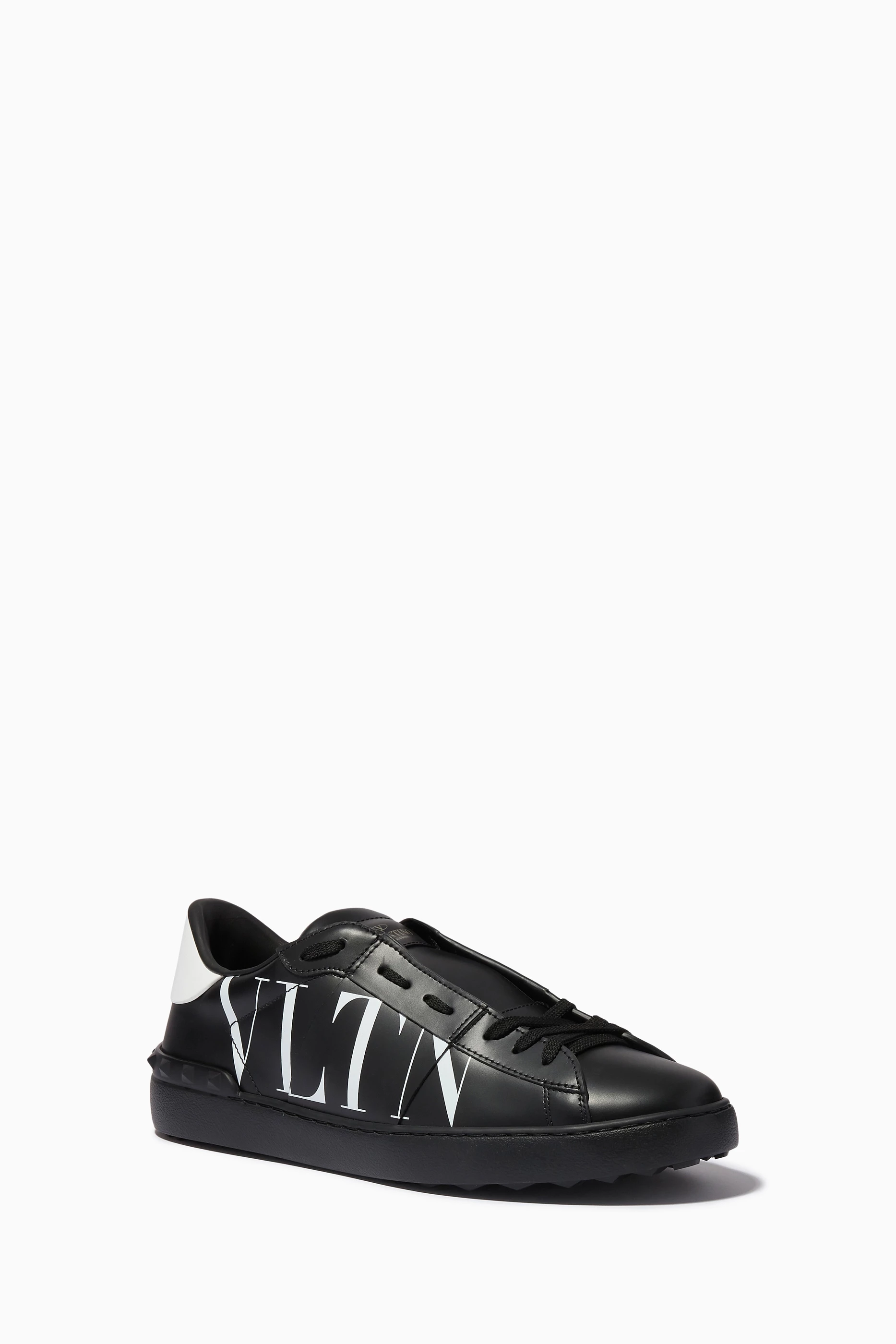 Buy Valentino Garavani Black Valentino Garavani VLTN Open Lace Sneakers in Leather For Men Online Ounass Saudi