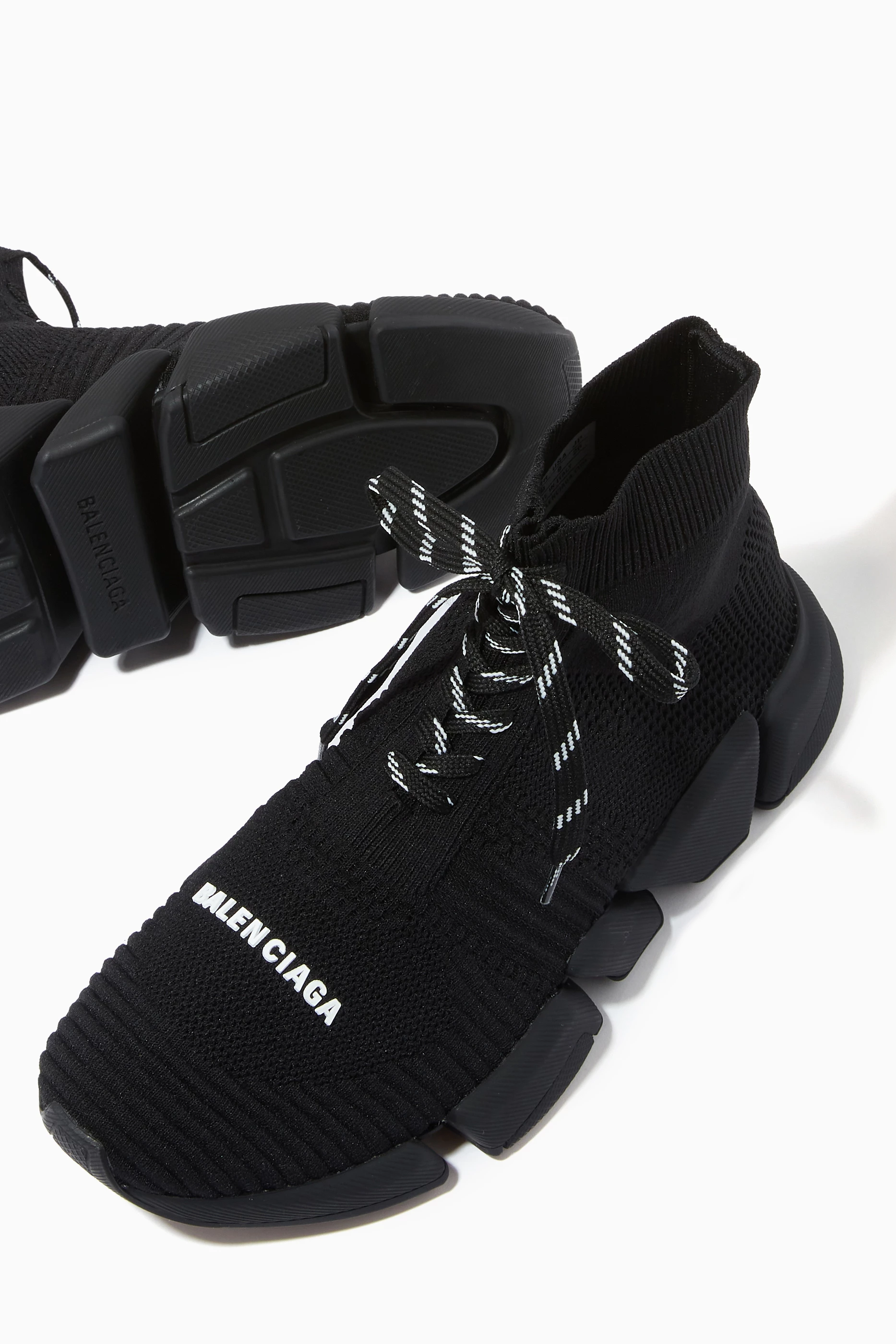 Speed Lace Balenciaga Sock Shoes Lace Up Buy Balenciaga Black