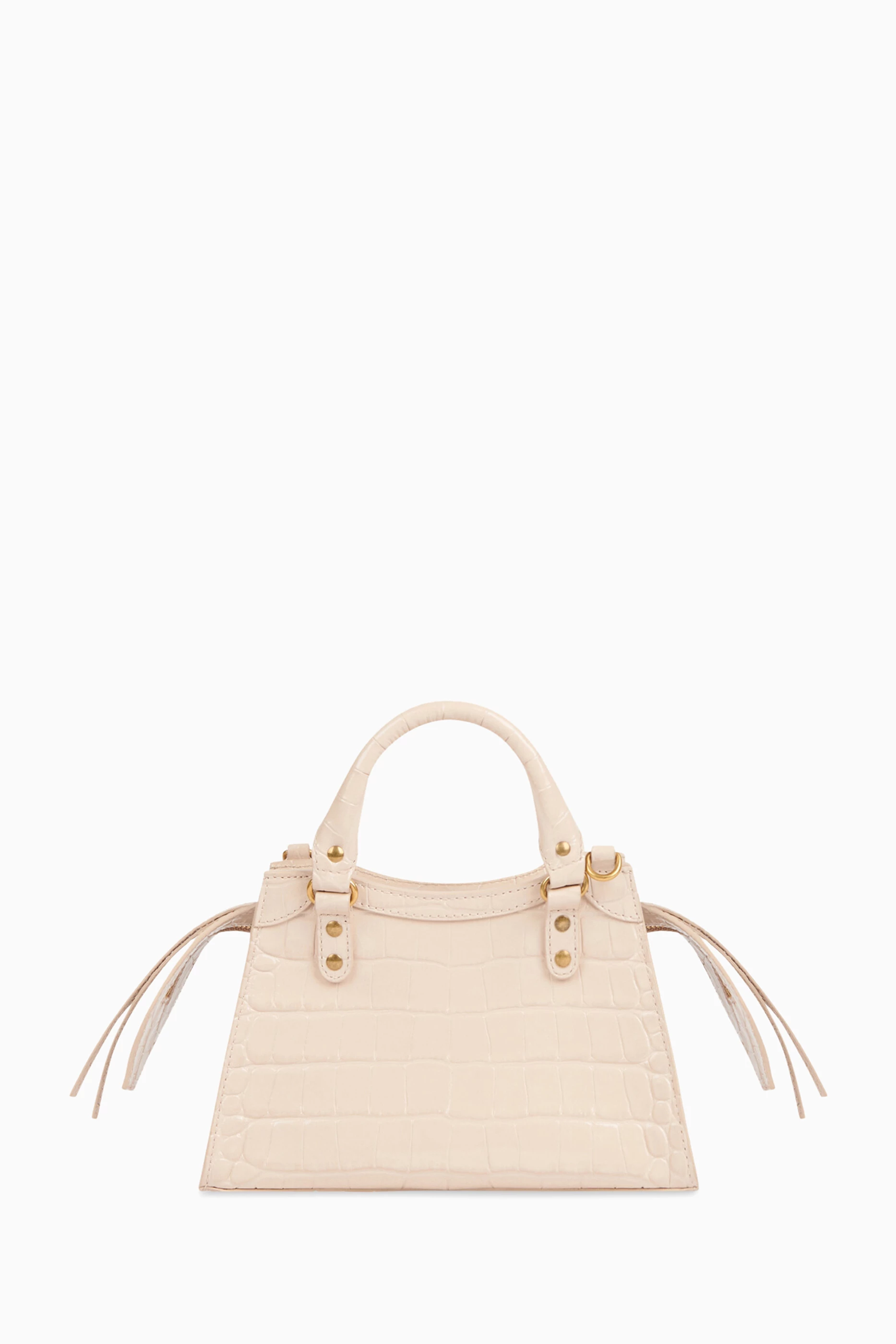 Buy Balenciaga Neutral Neo Classic Mini Top Handle Bag in