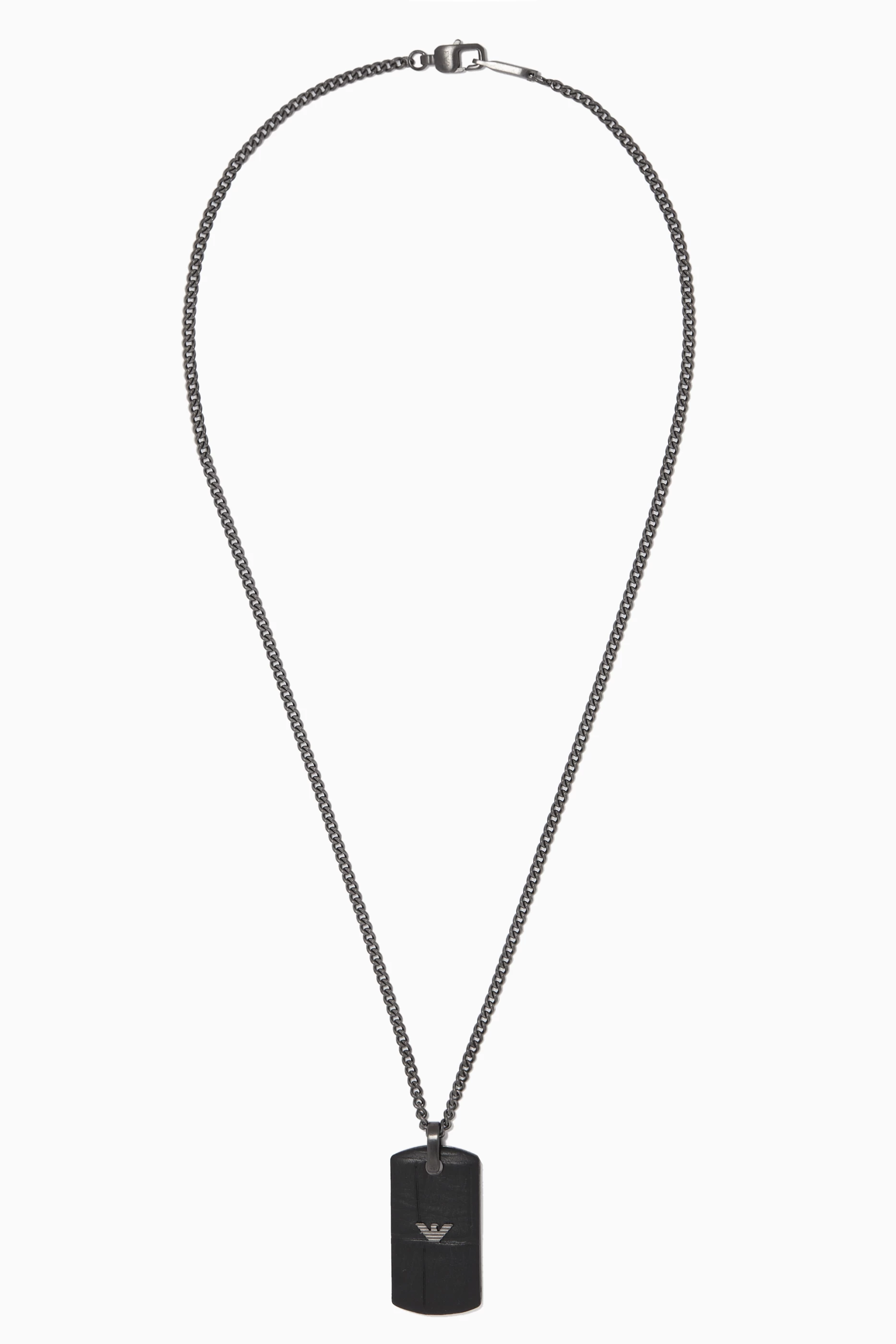 ★クール★Armani Exchange Stainless Steel Dog Tag Necklace Stainless Steel Dog Tag Necklace | Emporio Armani