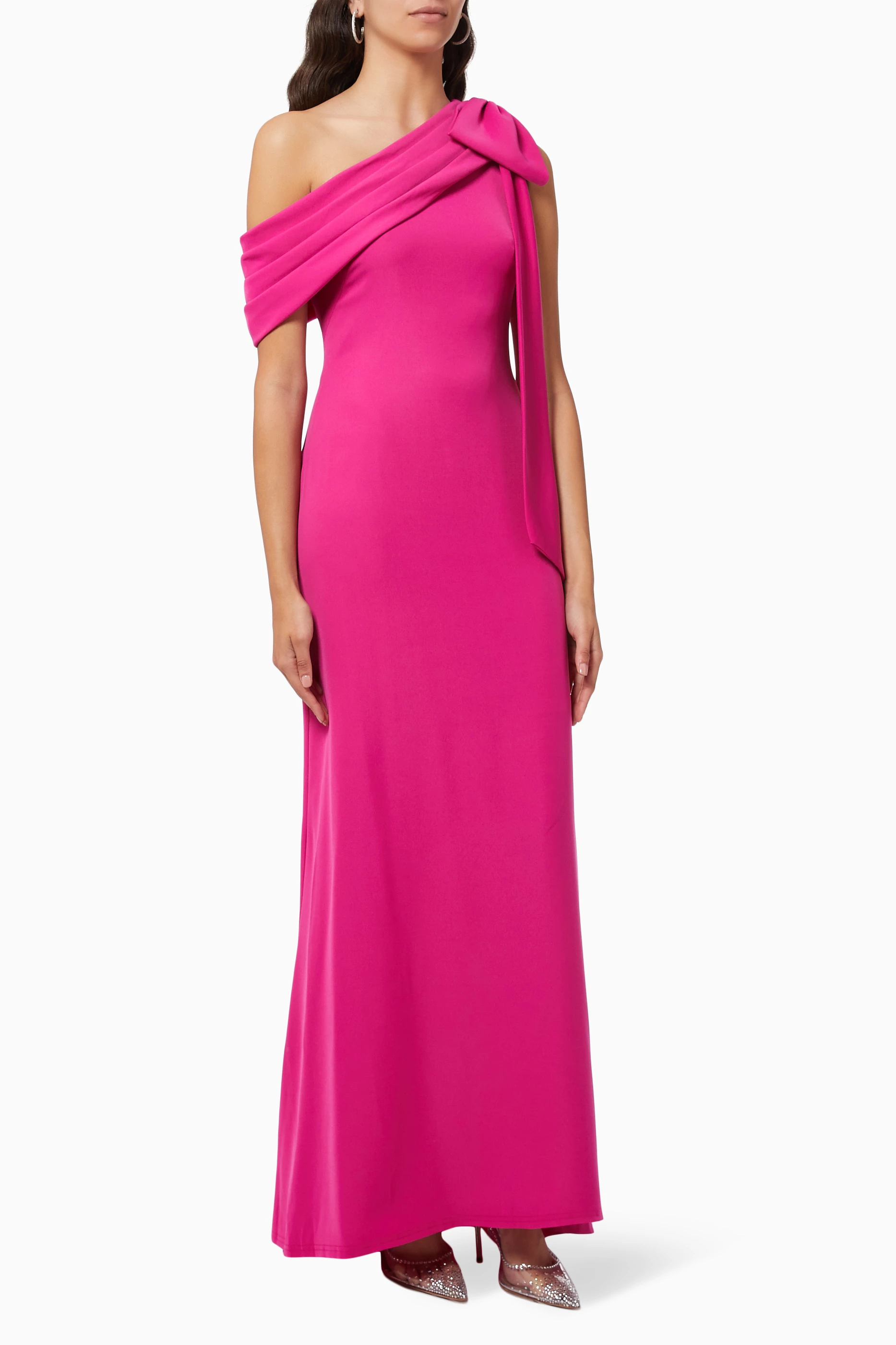 TADASHI SHOJI 半袖ワンピース ピンク 6039 TADASHI SHOJI - タダシショージ 0サイズ ピンク ワンピース