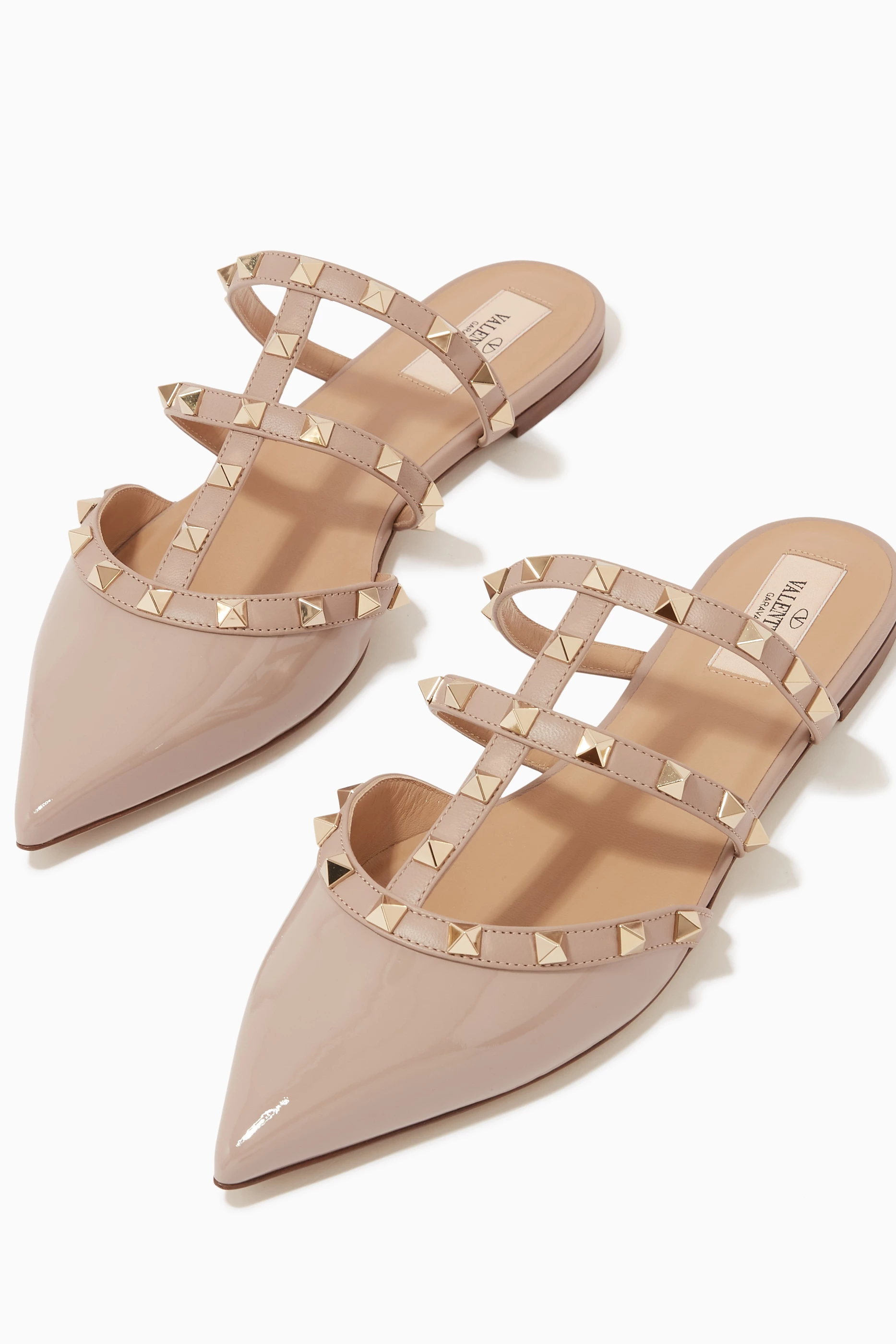 サンダル・ミュール Valentino Garavani Flat Mules In Leather VALENTINO GARAVANI - Flat mules in leather | Leam Roma
