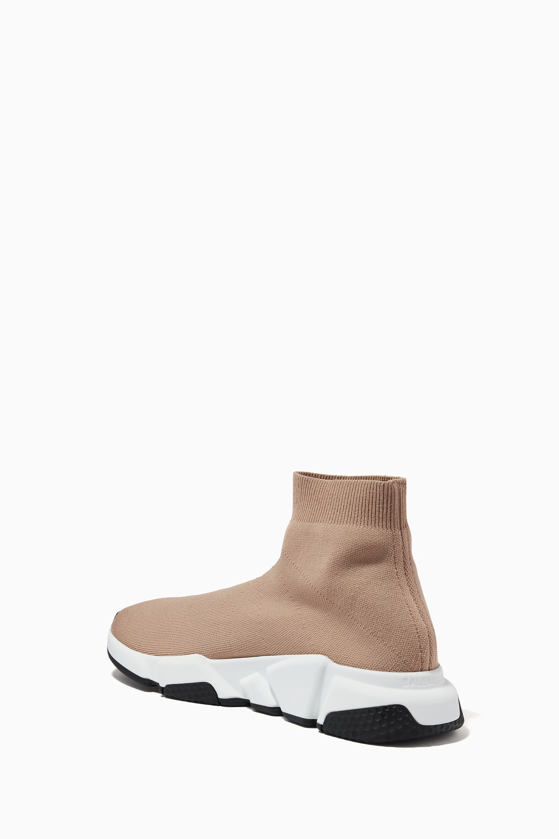 Buy Balenciaga Neutral Speed Sneakers in Recycled Knit For