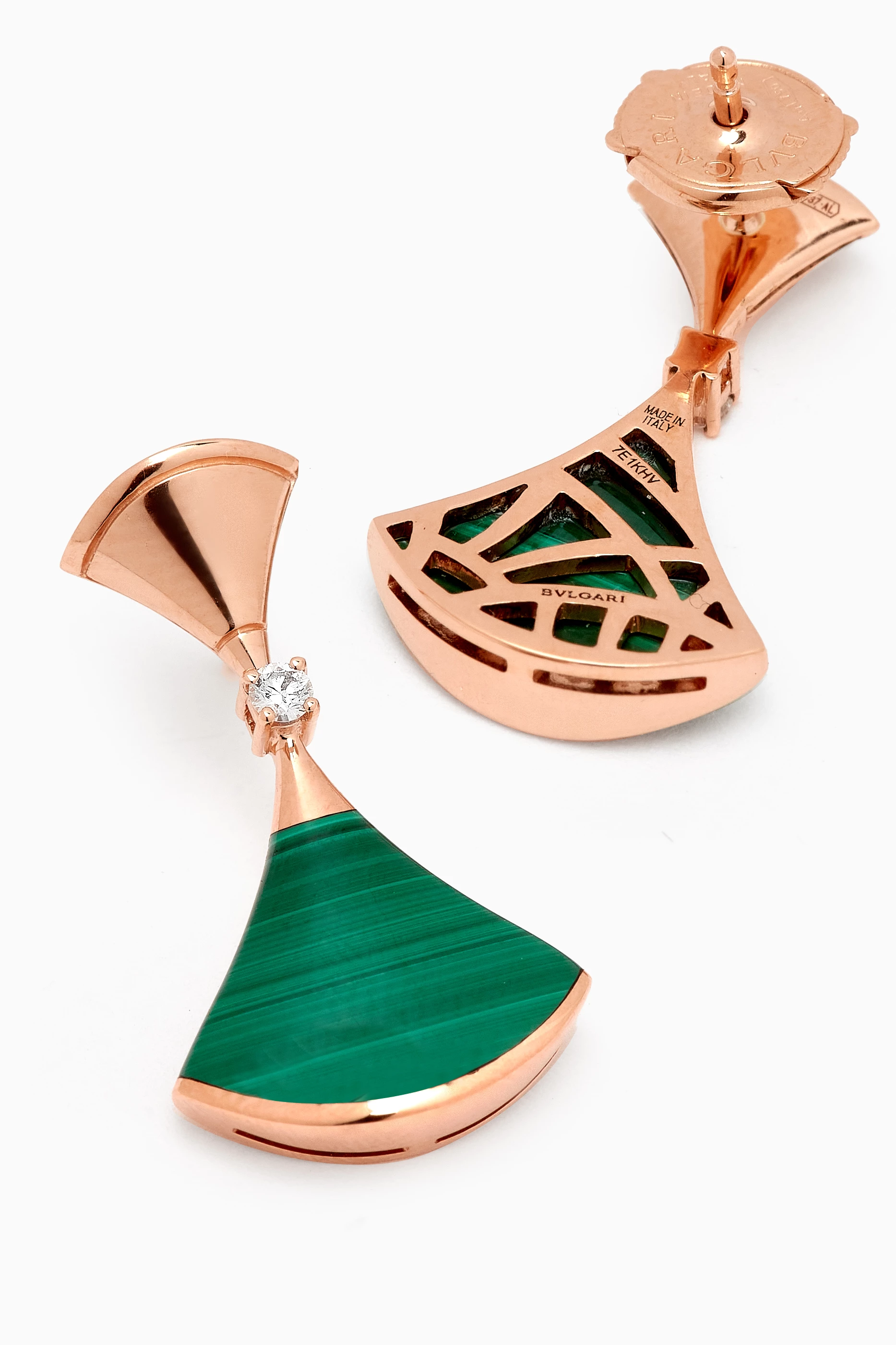 Bulgari malachite earrings hot sale
