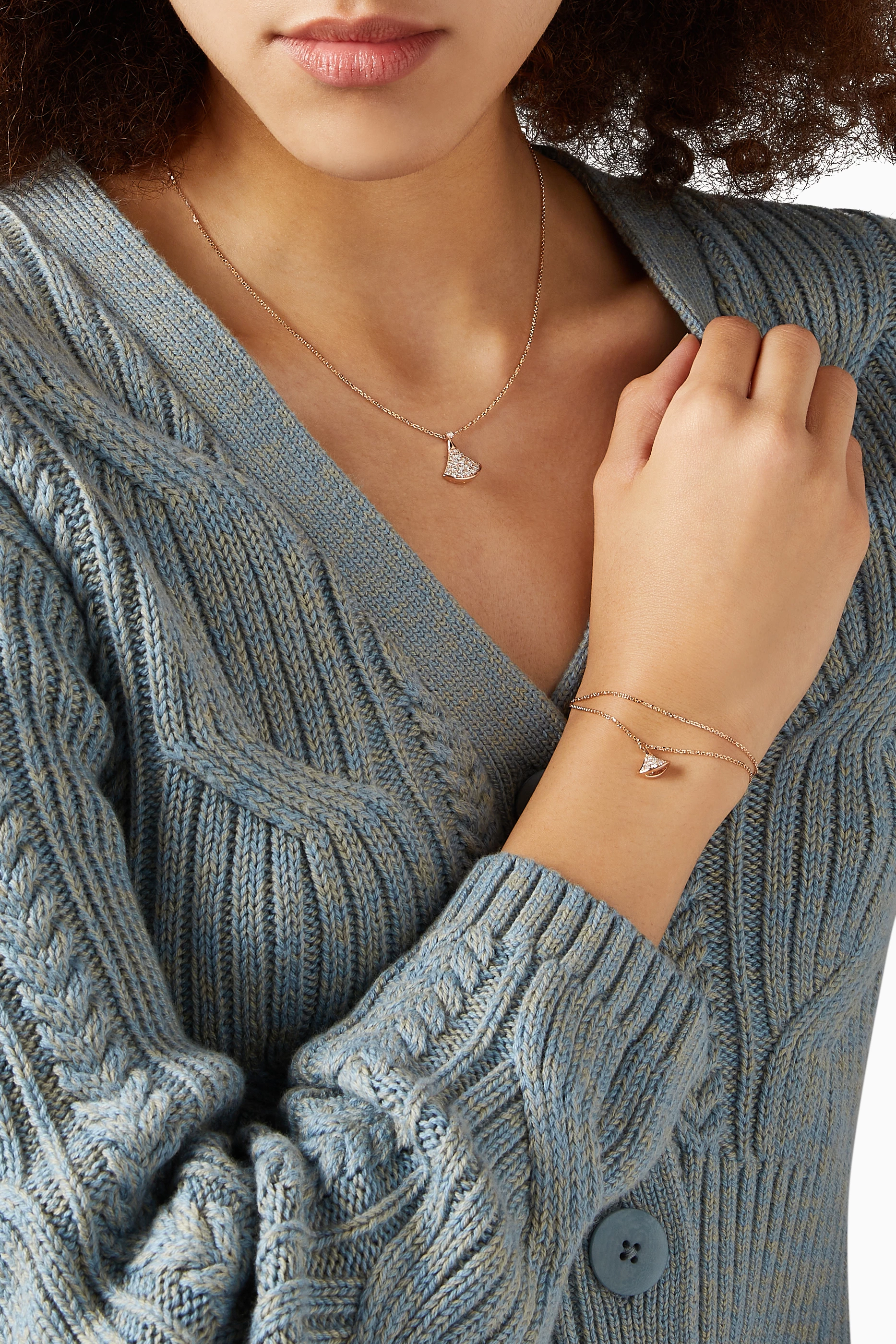 Buy BVLGARI Rose Gold Divas Dream Diamond Bracelet in 18kt Rose Gold For Women Online Ounass Saudi