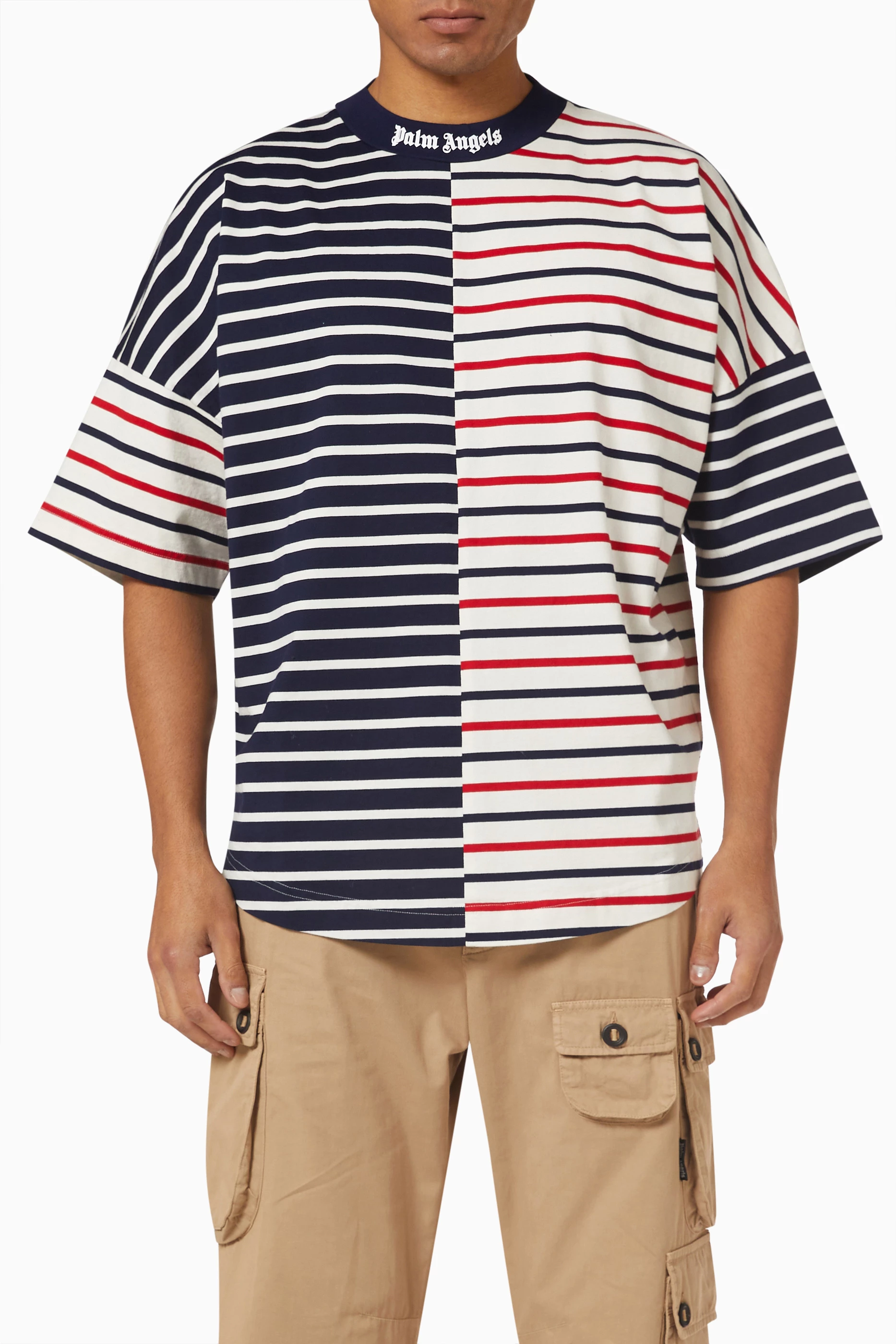 【関税込み】PALM ANGELS STRIPED COTTON SHIRT Cotton shirt with stripes Palm Angels for women - buy in the