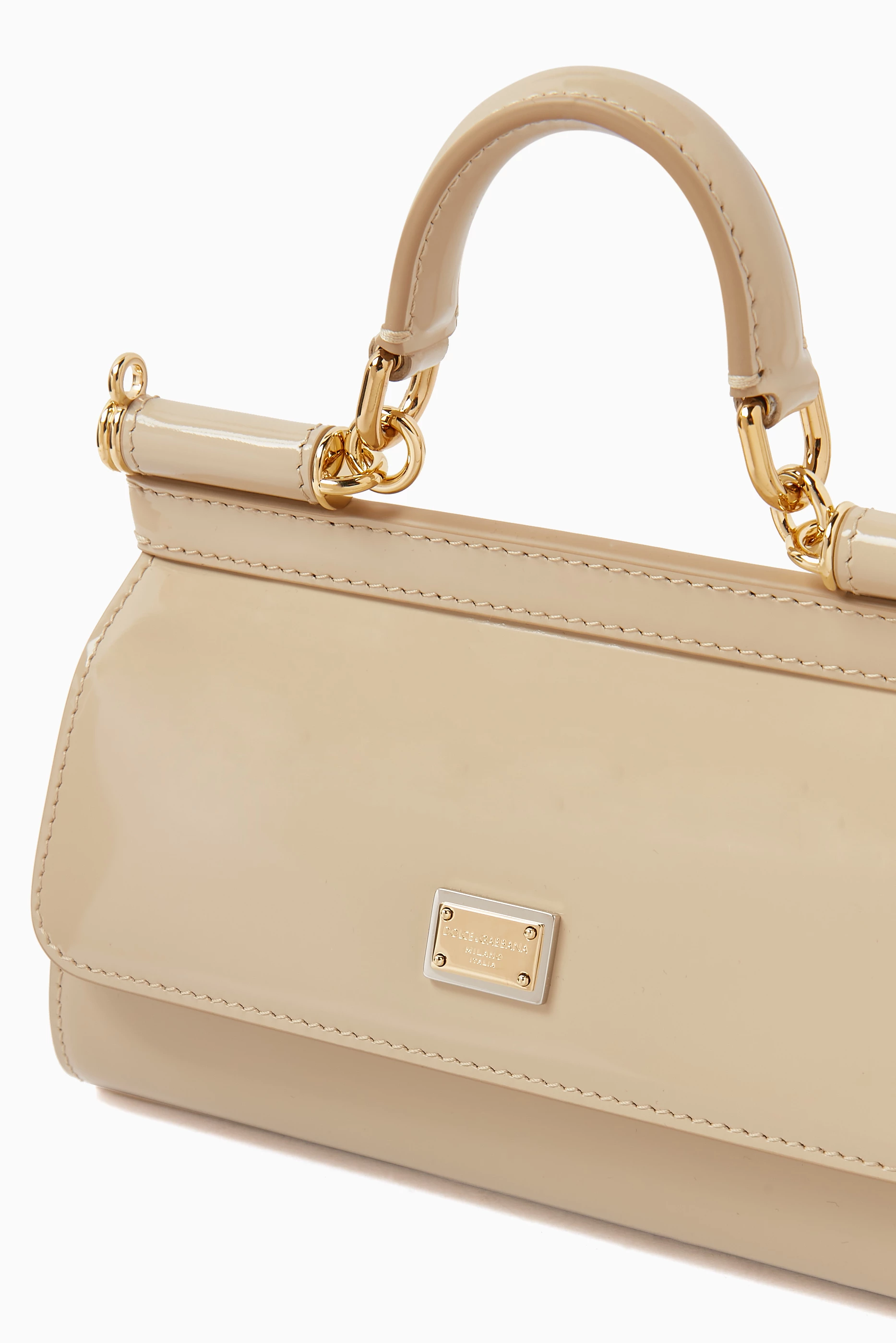 【関税＆送料込み】Dolce & Gabbana 'New Sicily' Beige Leath Dolce & Gabbana - Miss Sicily Heritage Lace Beige Leather