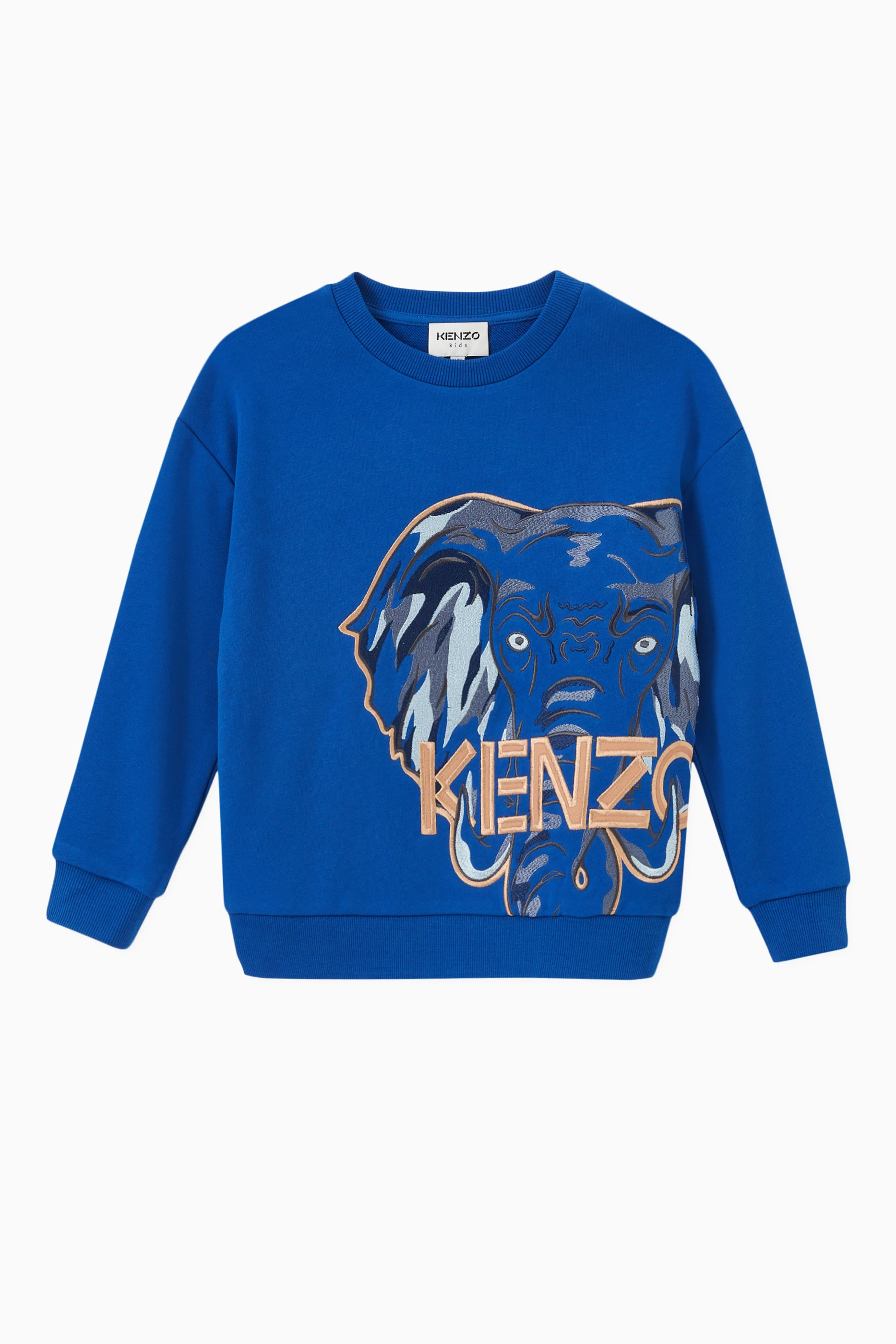 Buy KENZO KIDS Blue Elephant Sweatshirt For Boys Online Ounass Saudi