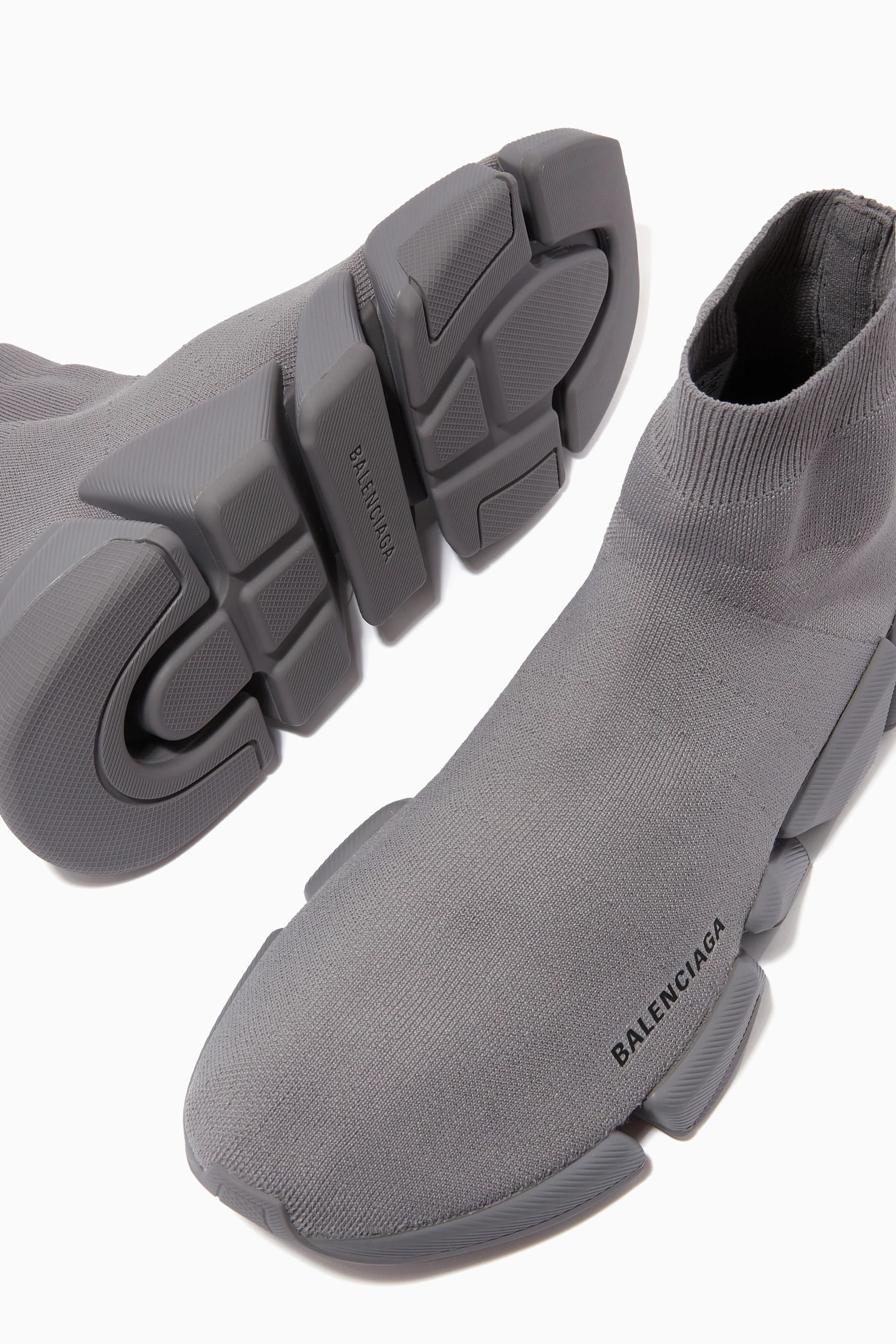 Buy Balenciaga Grey Speed 2.0 Sneakers in Technical Knit For