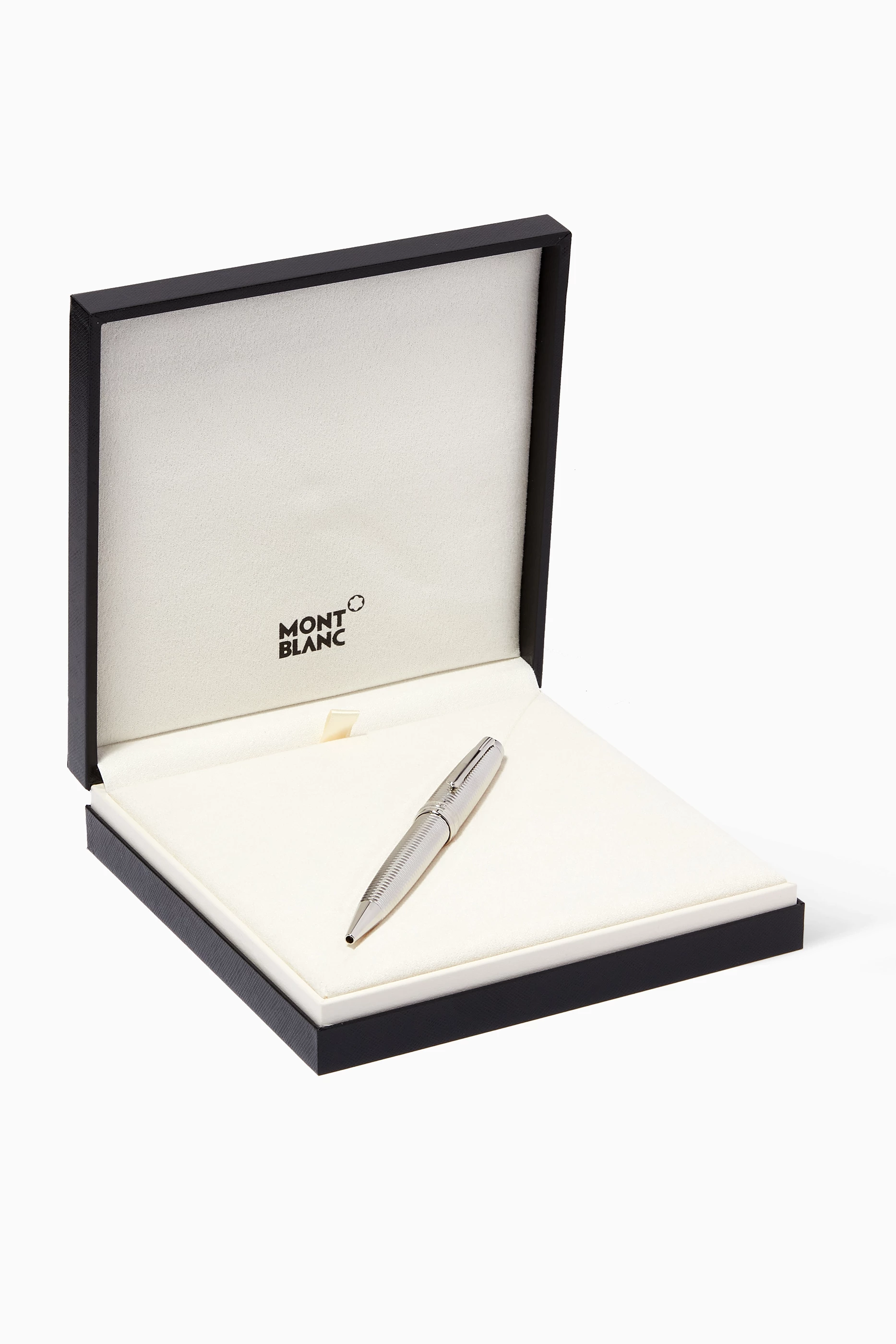 Buy Montblanc Silver Meisterstuck Geometry Solitaire Midsize Ballpoint Pen For UNISEX Online Ounass Saudi
