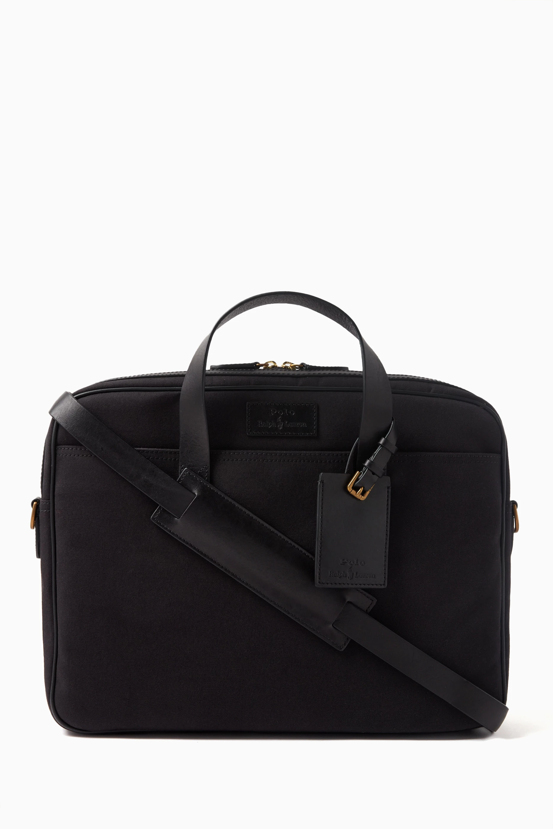 Buy Polo Ralph Lauren Black Laptop Bag in Canvas Leather For Men Online Ounass Saudi